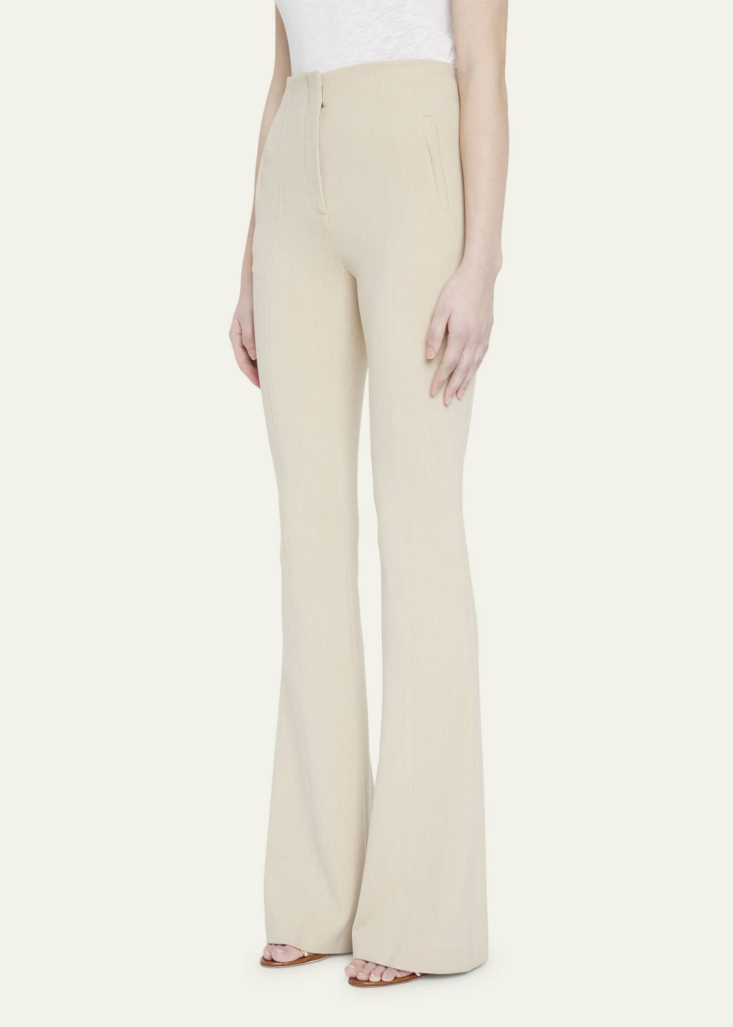 Veronica Beard Azariah High Rise Tailored Flare Pants - Bergdorf Goodman
