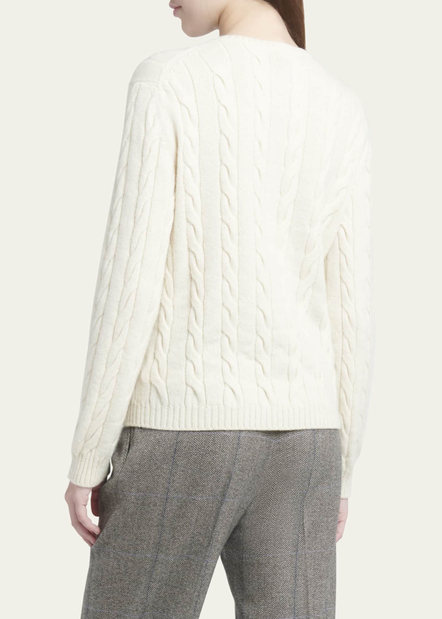 Loro Piana Napier Cable Cashmere Sweater - Bergdorf Goodman