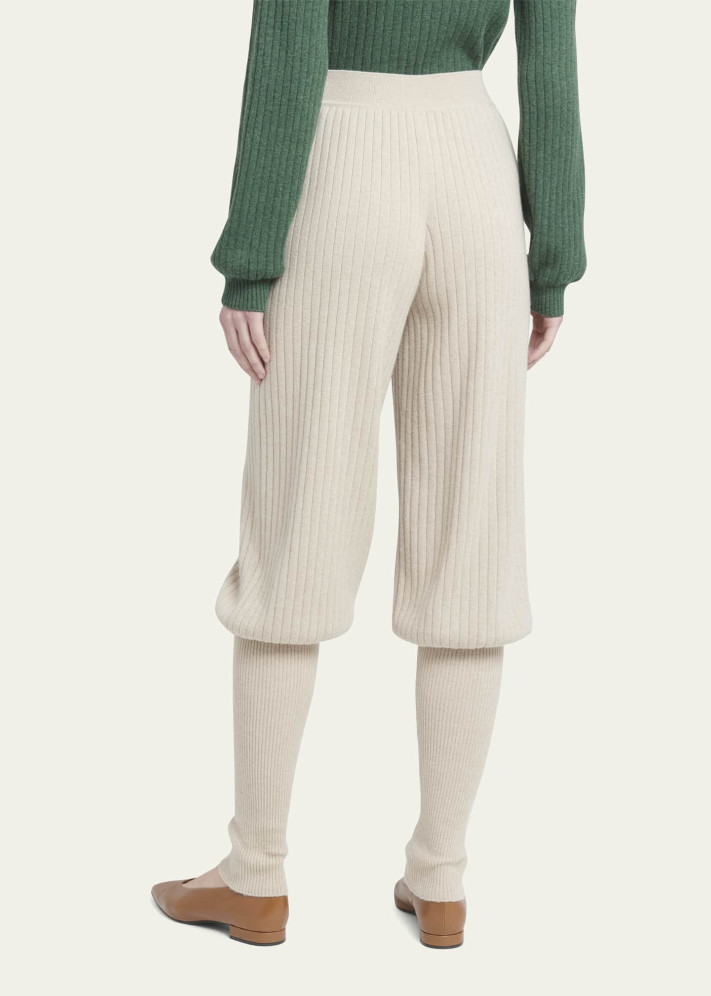Patched rib knit carrot sweater pants new arrivals