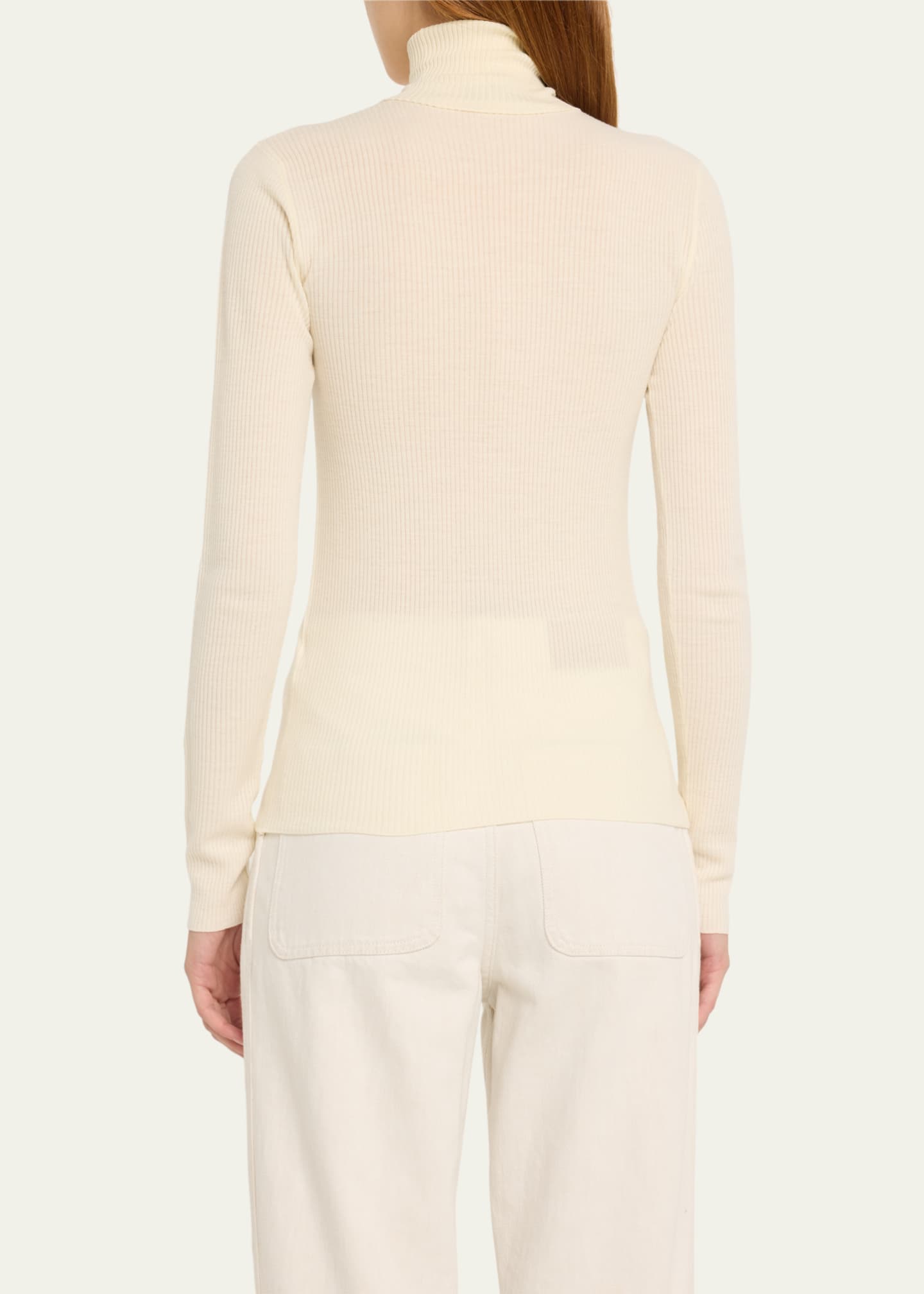 Loro Piana Taupo Ribbed Wool Turtleneck Image 3 of 5