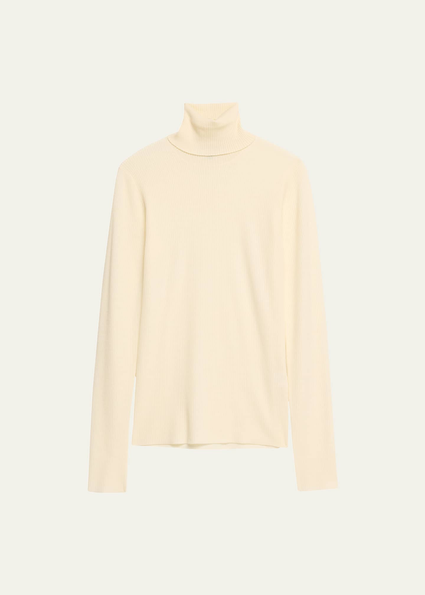 Loro Piana Taupo Ribbed Wool Turtleneck Image 1 of 5
