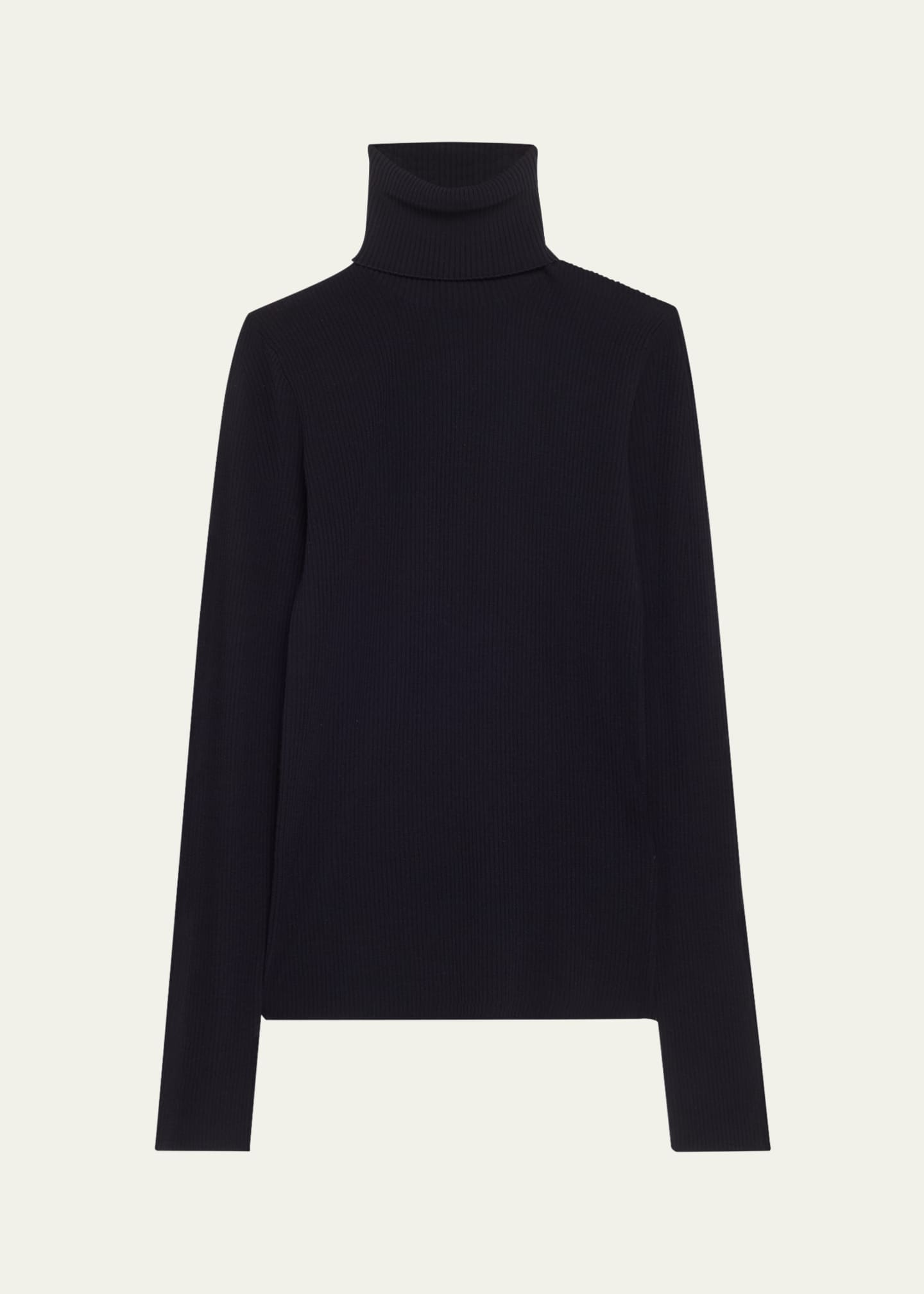 Loro Piana Taupo Ribbed Wool Turtleneck Image 1 of 5