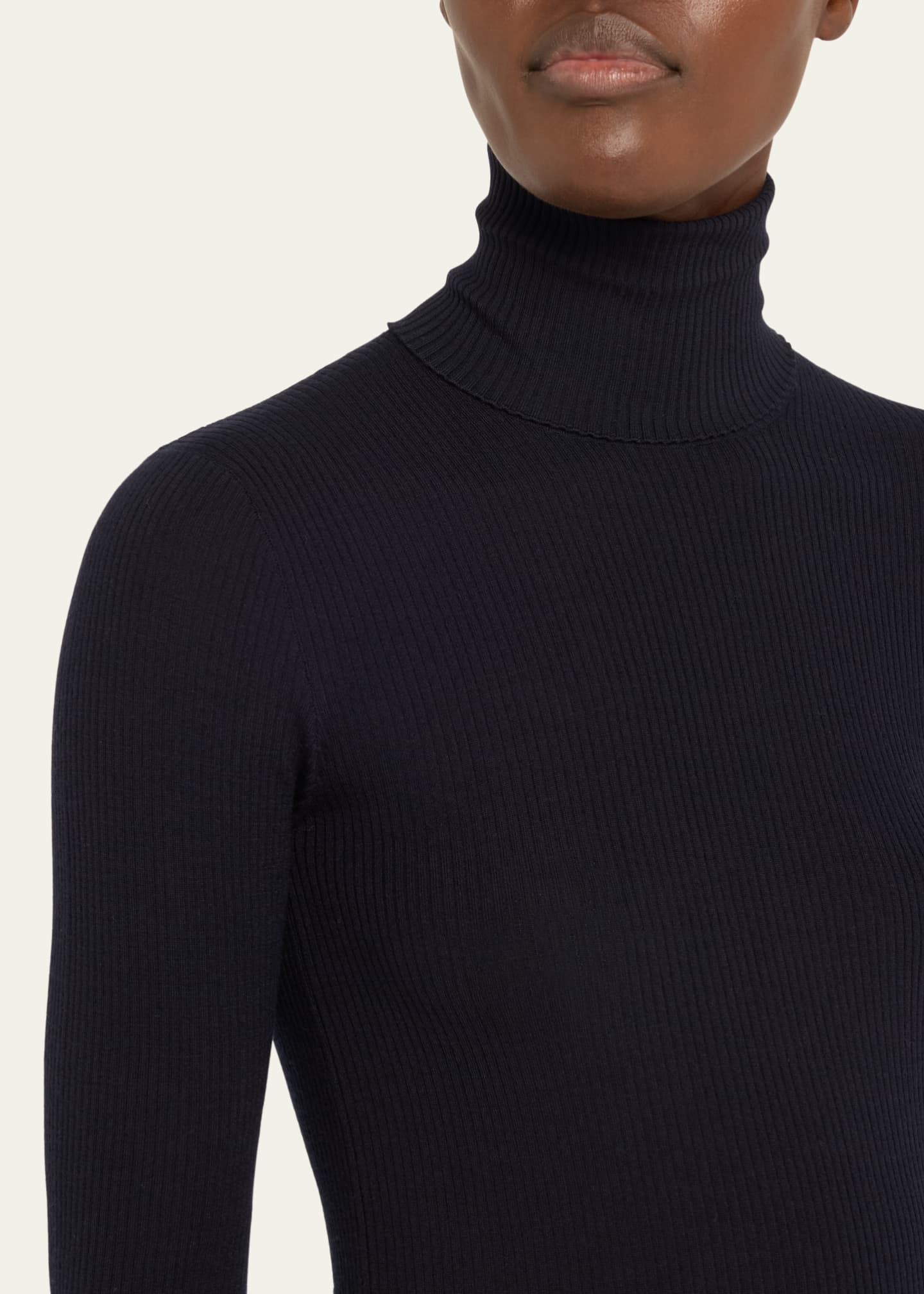 Loro Piana Taupo Ribbed Wool Turtleneck Image 5 of 5