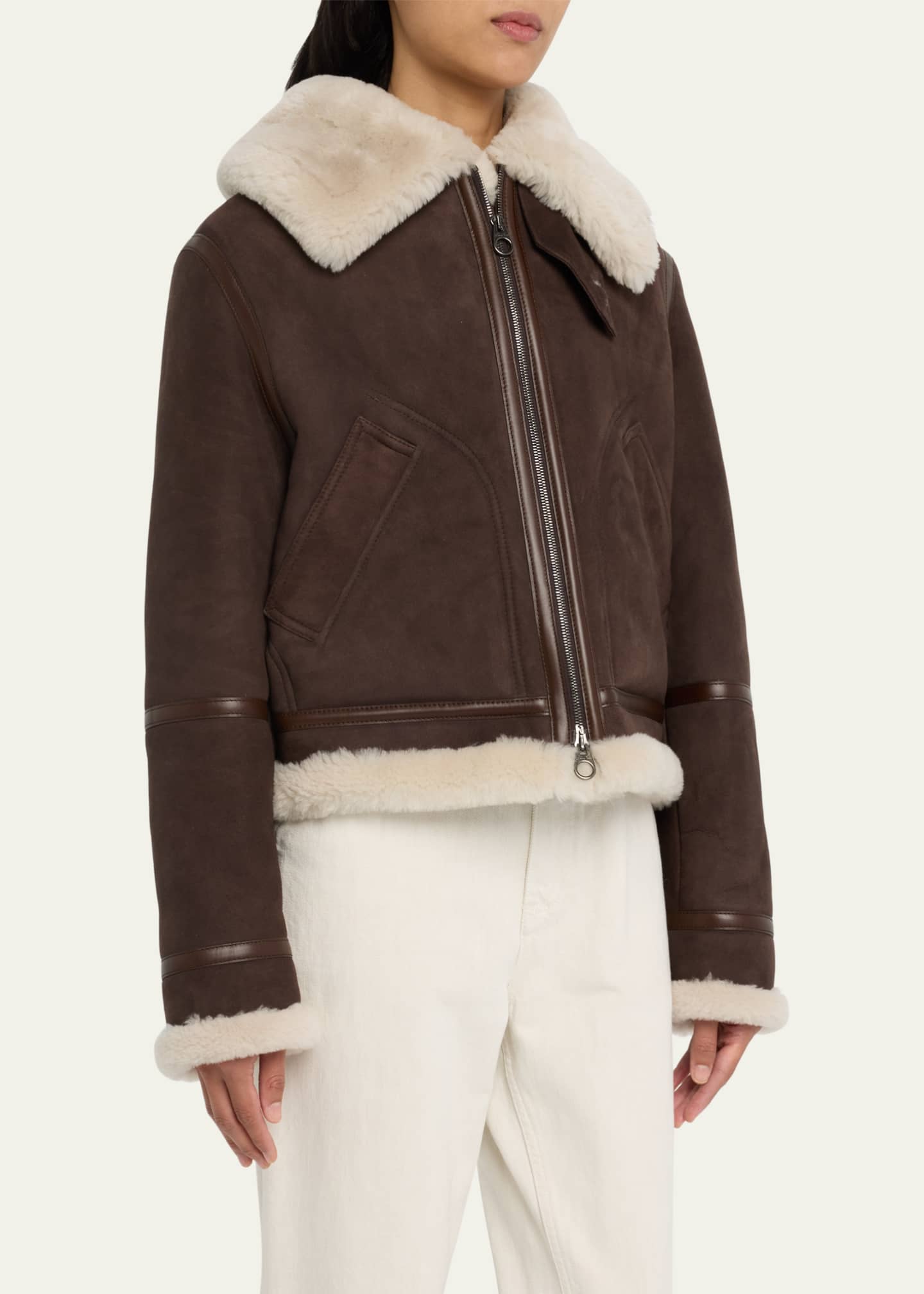 Loro Piana Monterosa Aviator Shearling Jacket - Bergdorf Goodman