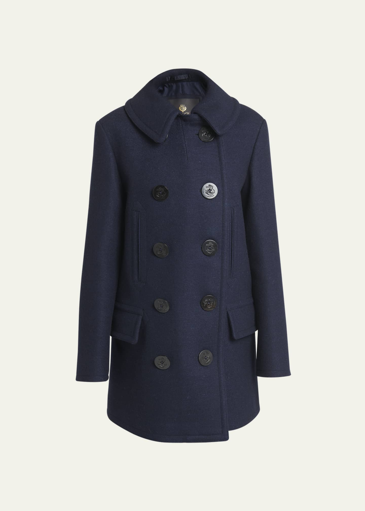 Loro piana wool peacoat store