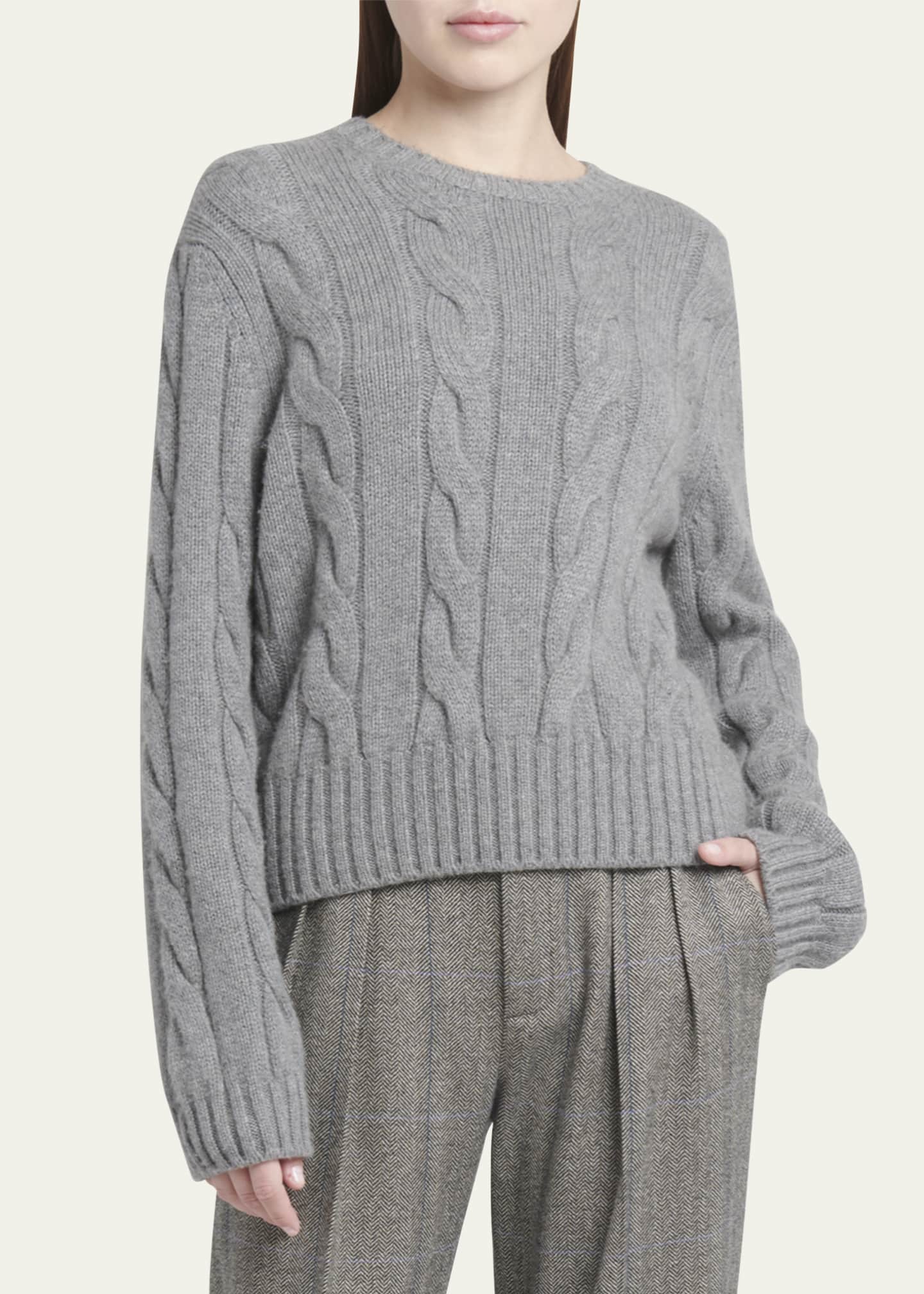 Loro Piana Napier Cashmere Cable Knit Sweater
