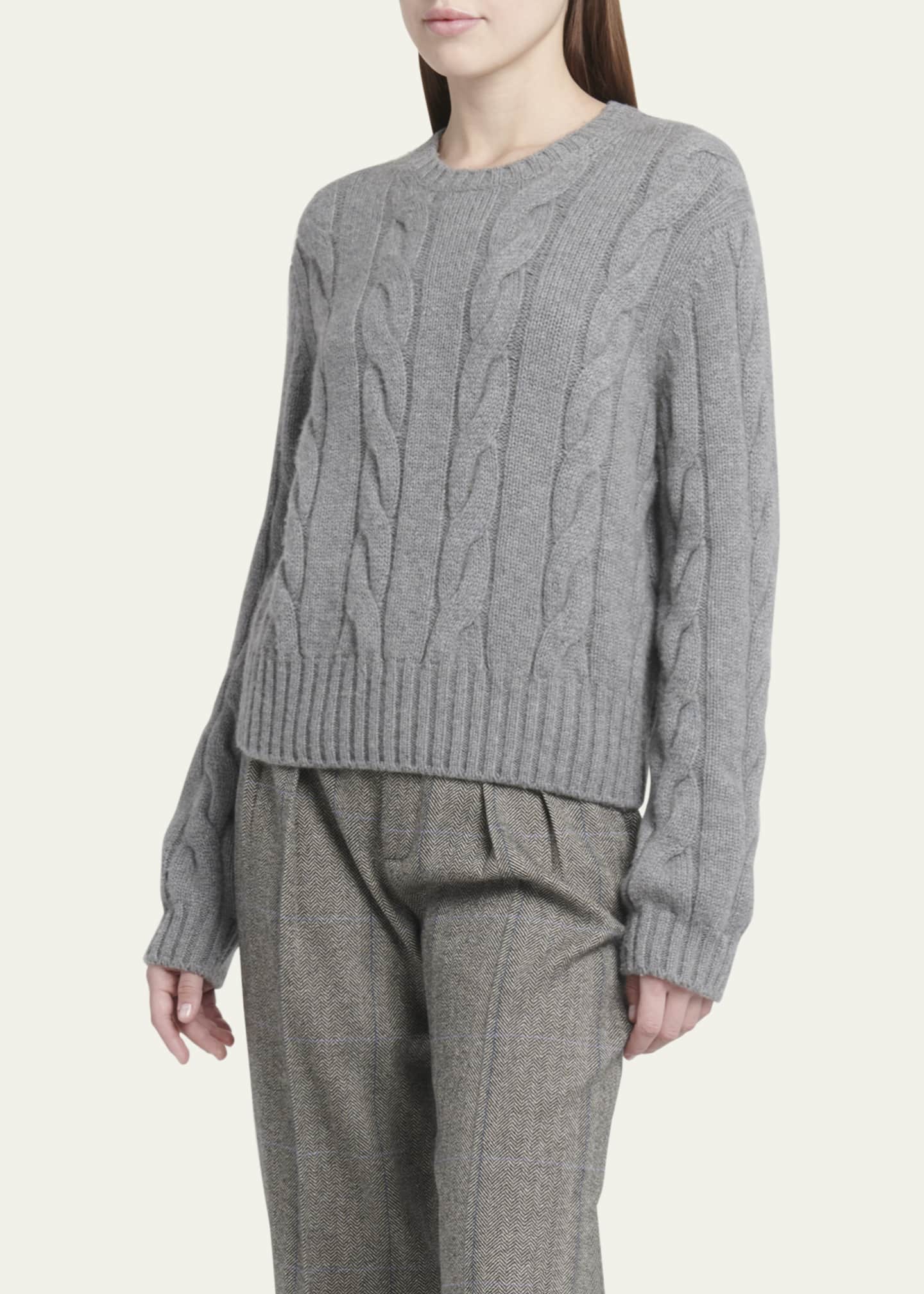 Loro Piana Napier Cashmere Cable Knit Sweater