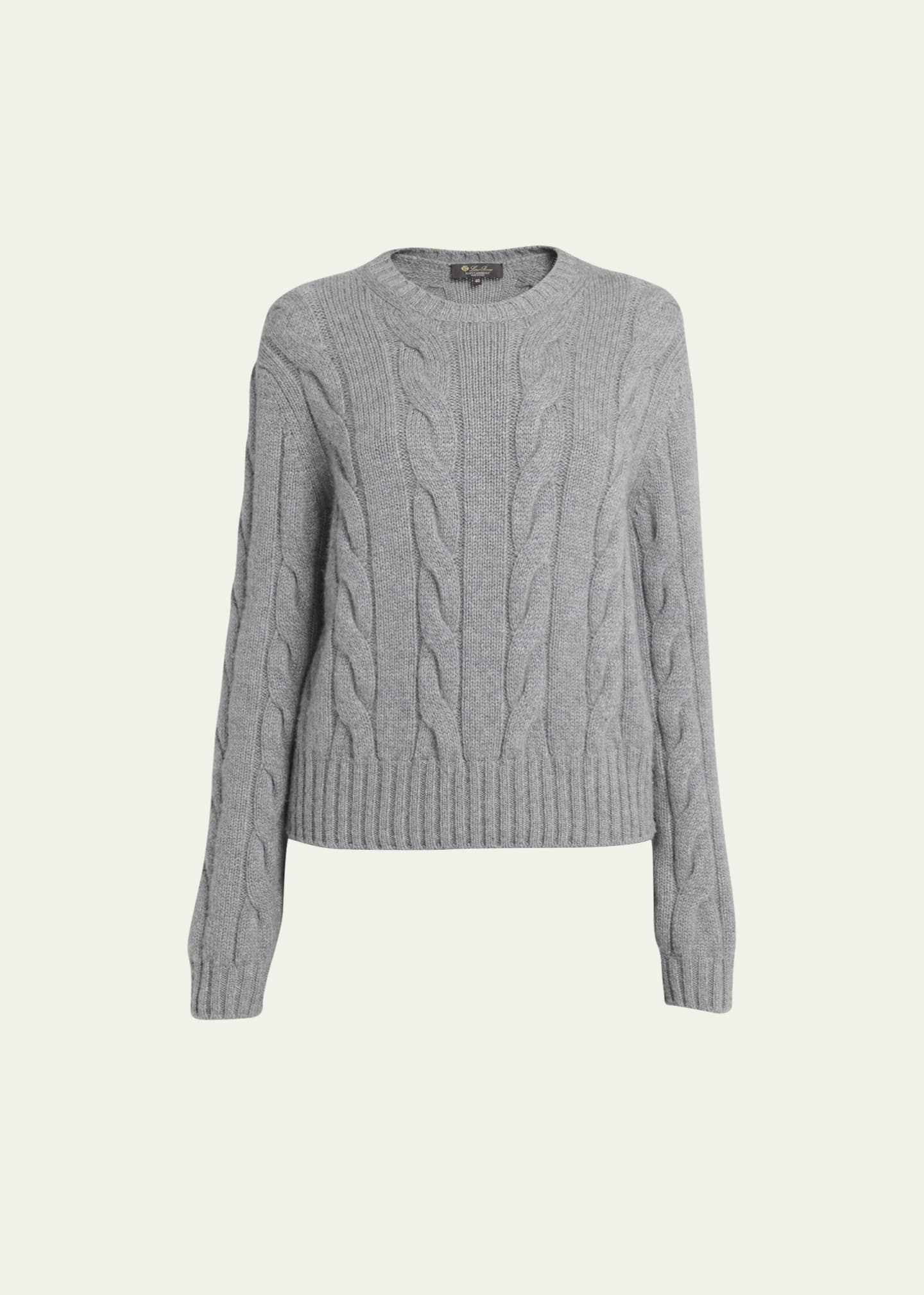 Loro piana cable knit sweater on sale