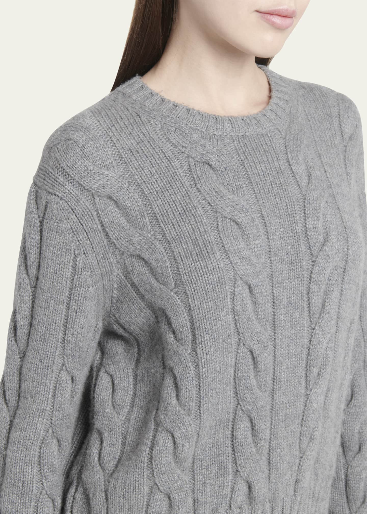 Cable-knit cashmere sweater