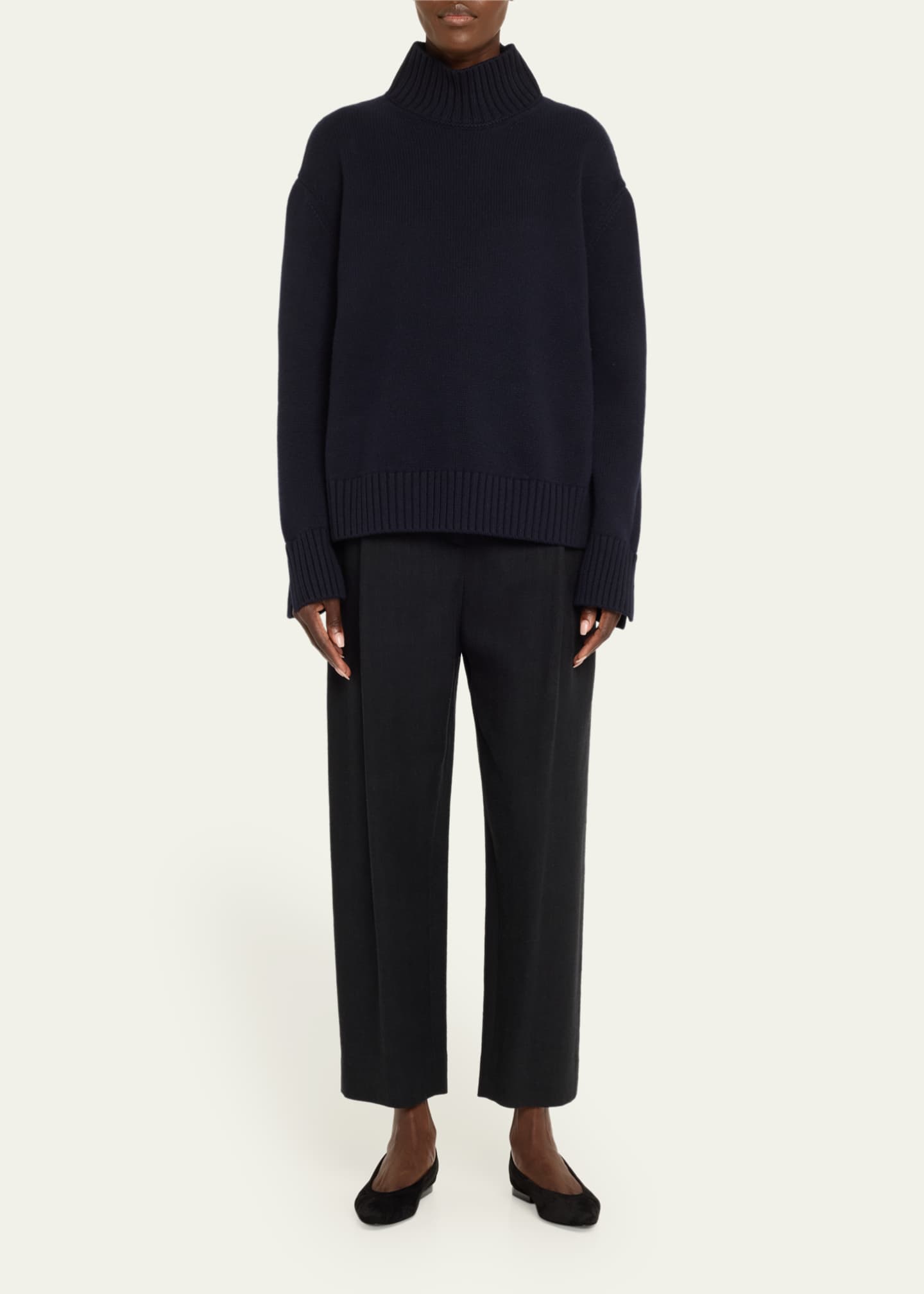 Loro Piana Parksville High-Neck Cashmere Sweater Image 2 of 5