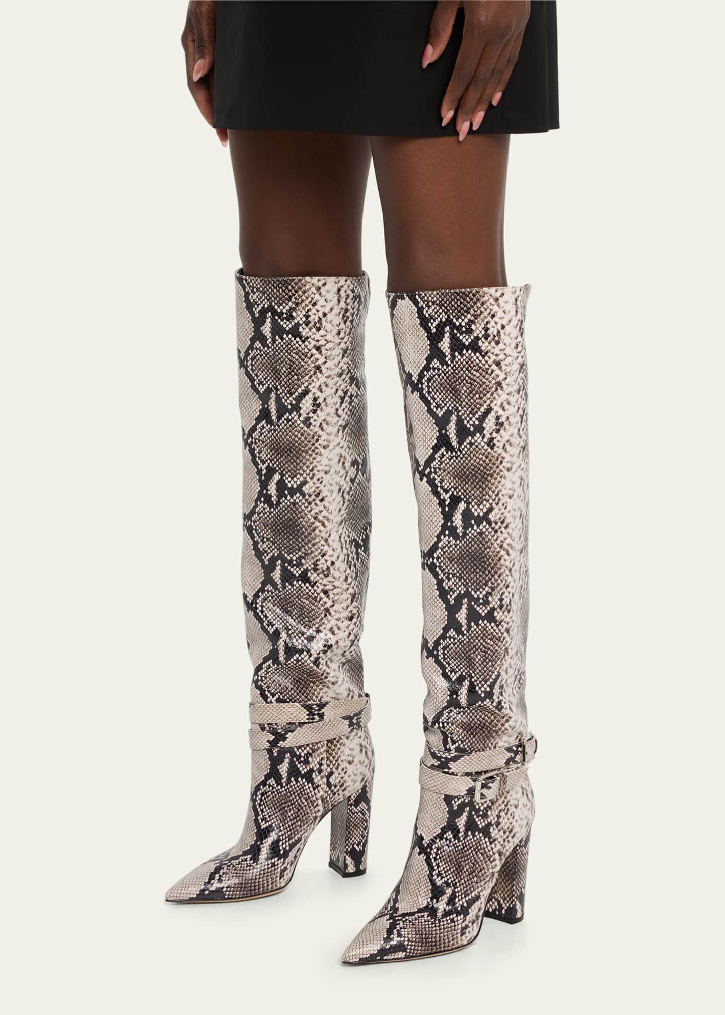Snake print over the knee boots shop