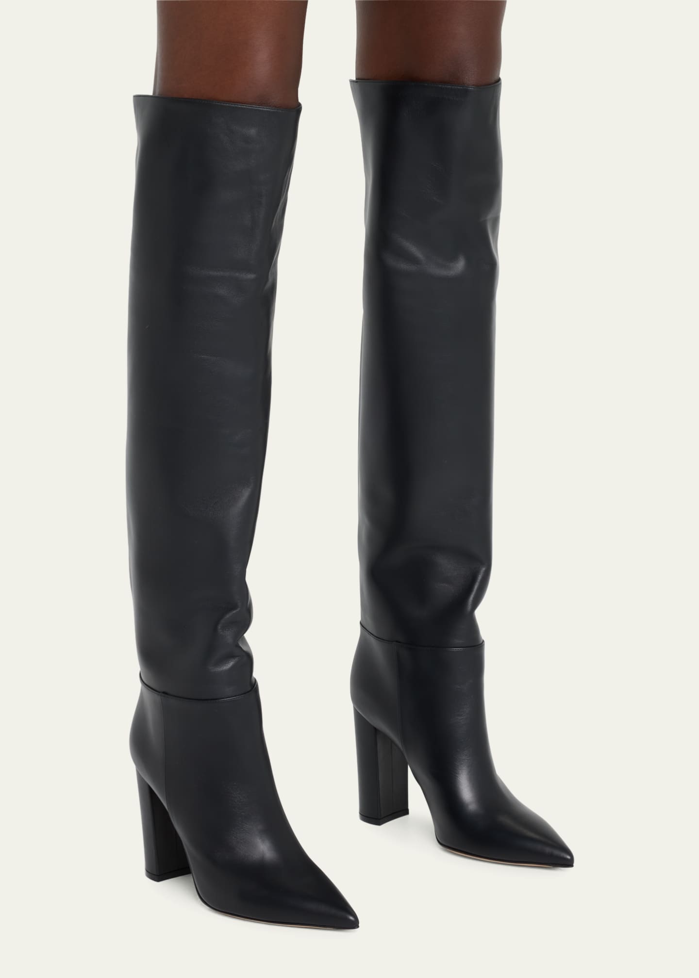 Gianvito Rossi Piper Leather Over The Knee Boots Bergdorf Goodman