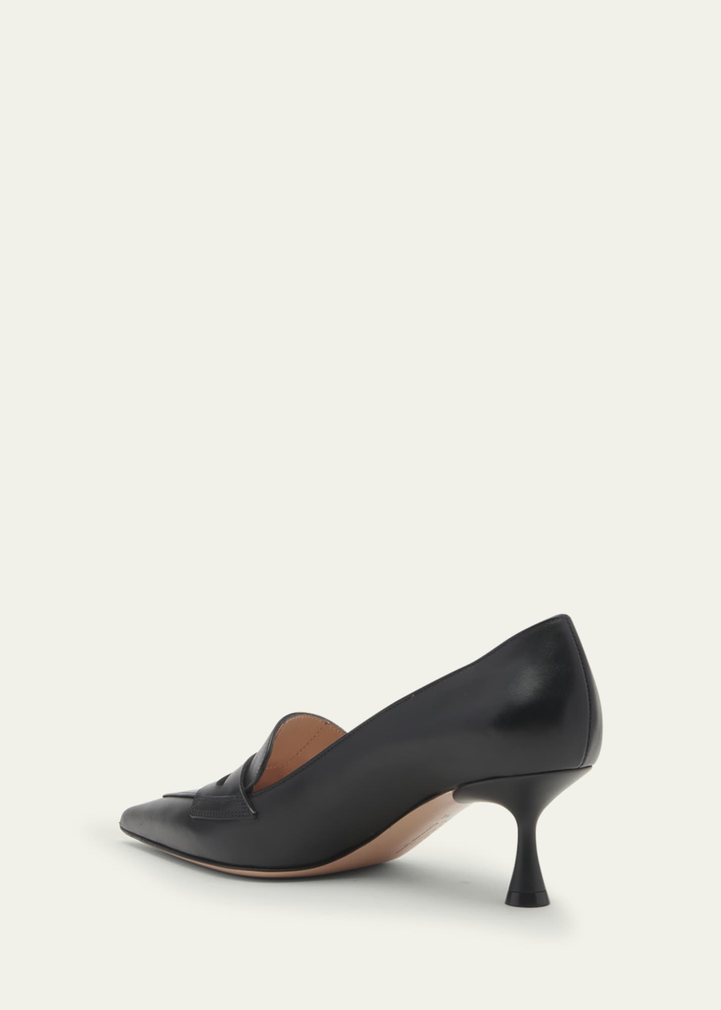 Gianvito Rossi Leather Penny Loafer Pumps - Bergdorf Goodman