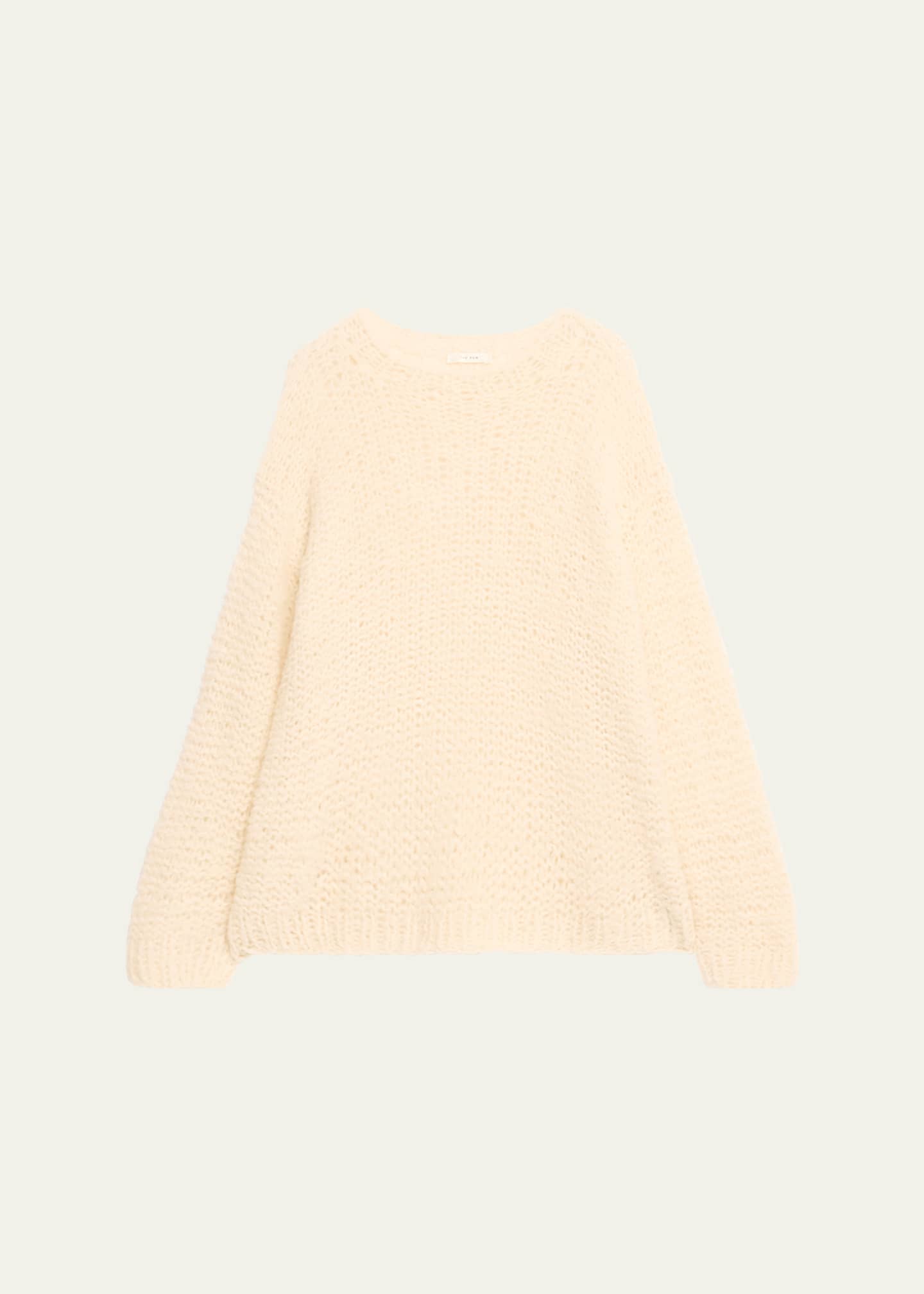 Beige Dua bi-colour ribbed-knit sweater, The Row