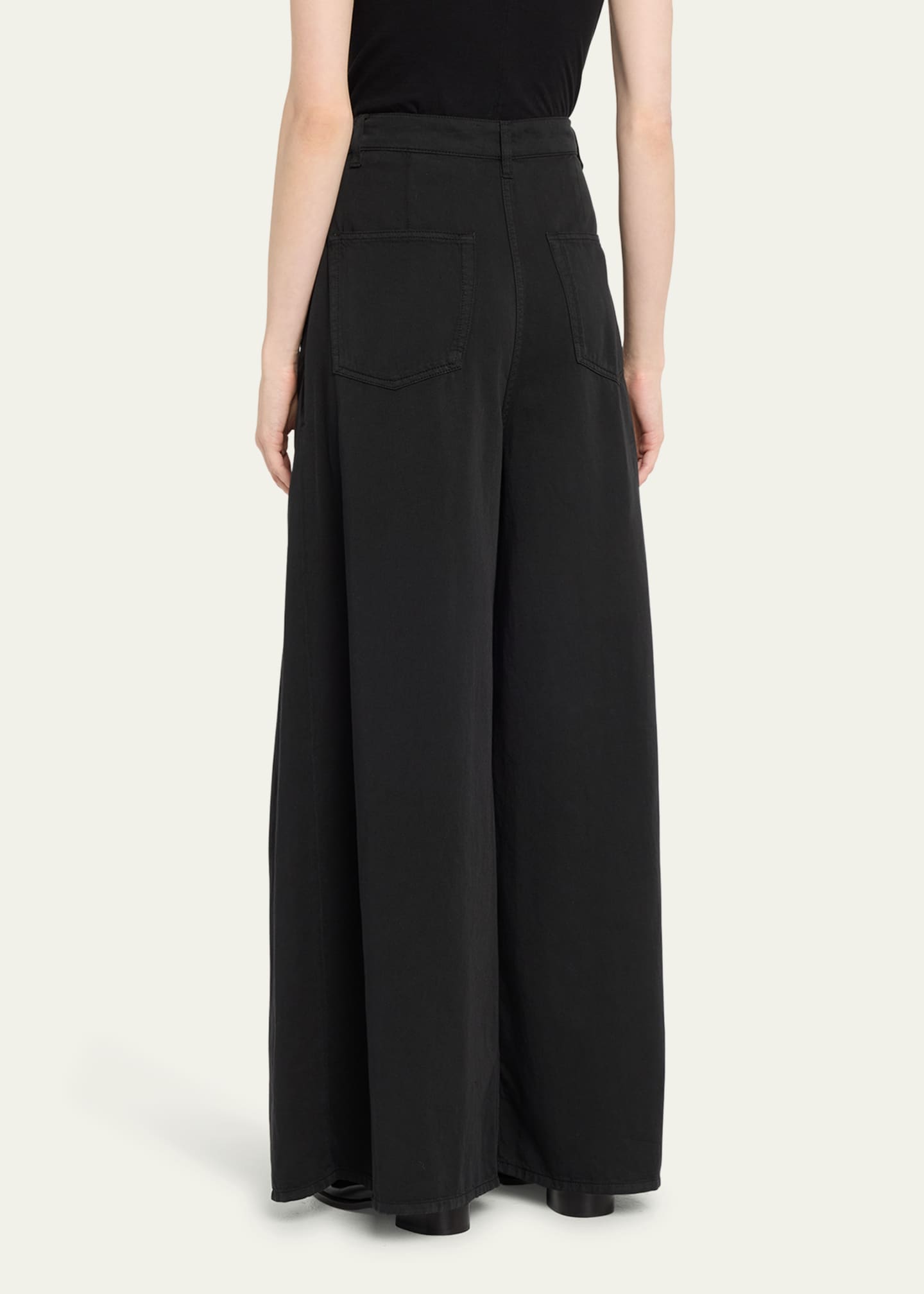 THE ROW Criselle Pleated Wide-Leg Jeans - Bergdorf Goodman