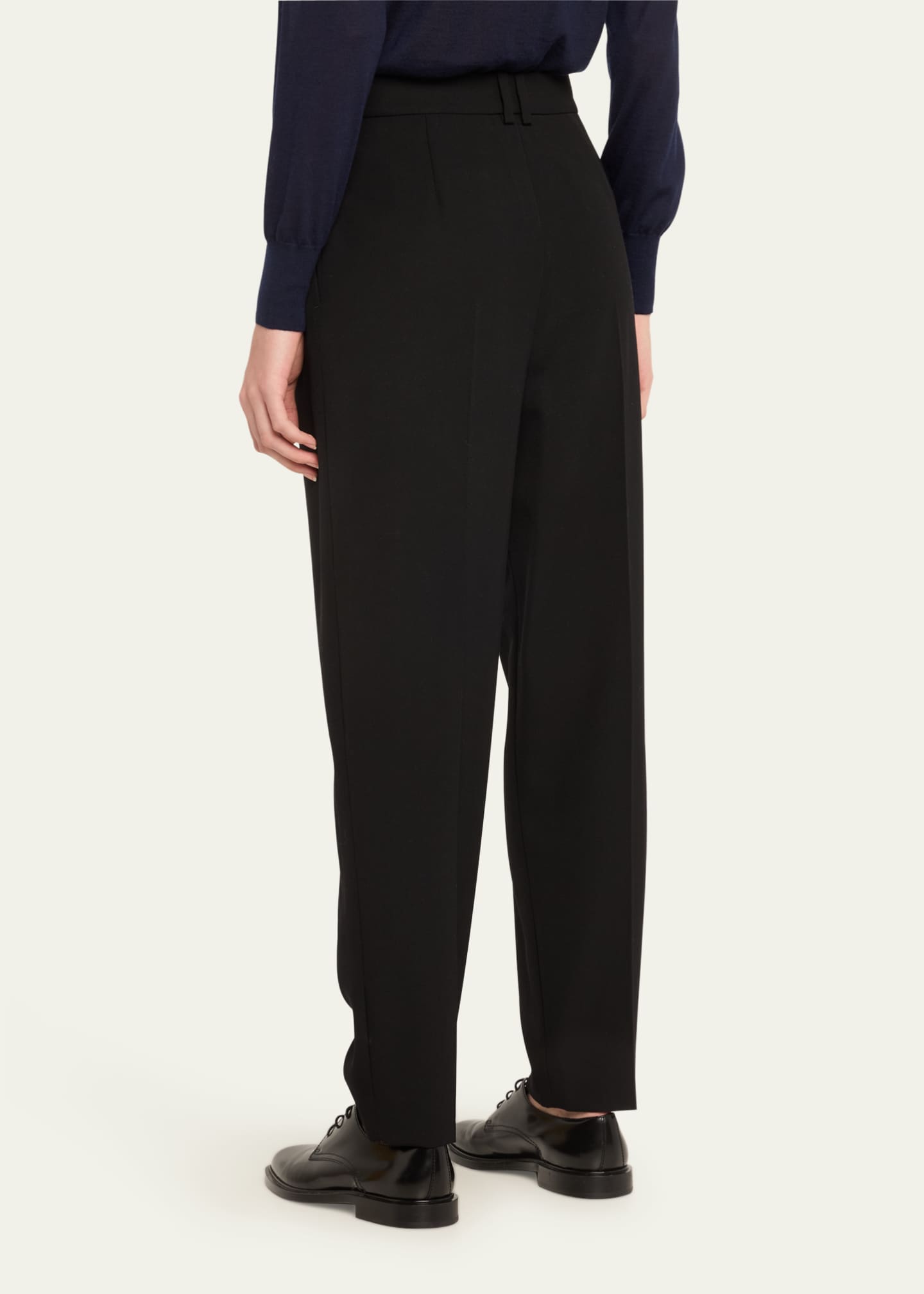 THE ROW Corby Pleated StraightLeg Wool Pants Bergdorf Goodman