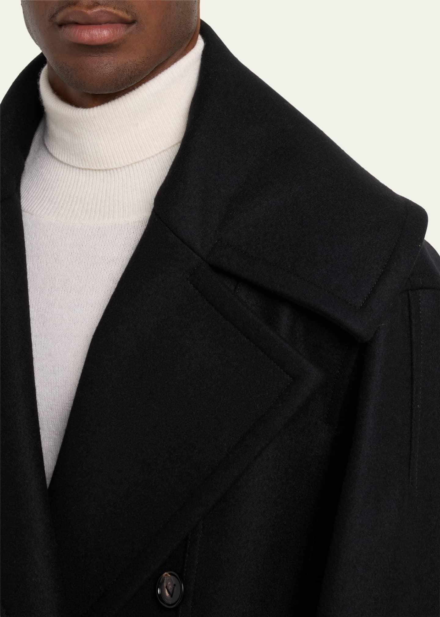Bottega Veneta Men s Felted Wool Blend Oversized Coat Bergdorf Goodman