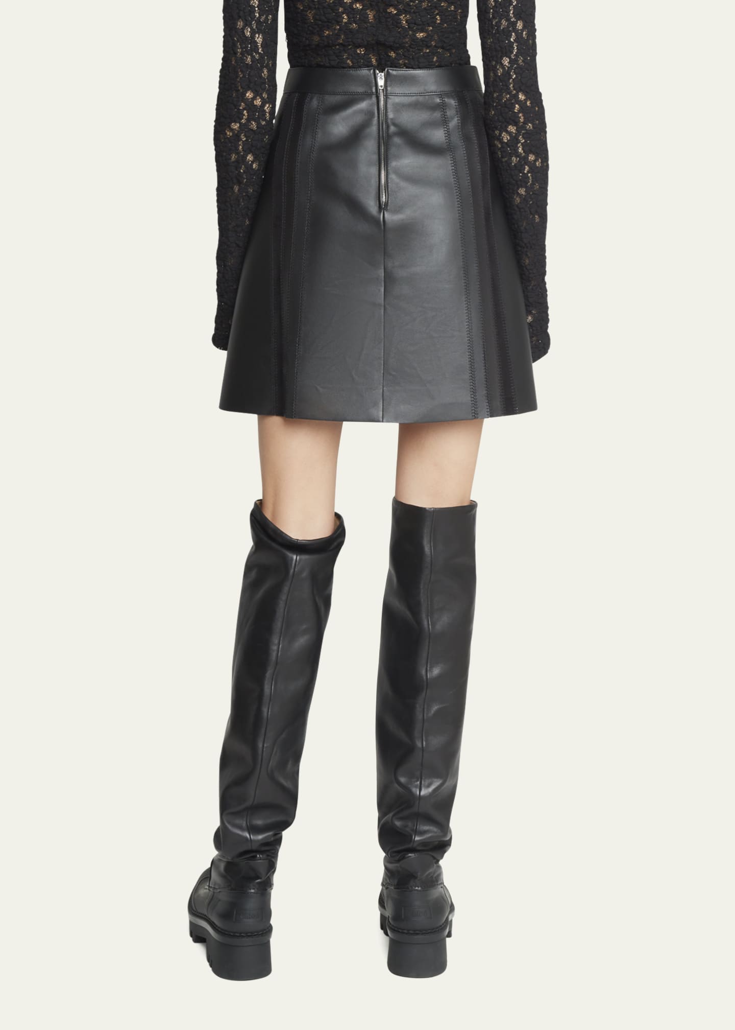 Embroidered shop suede skirt