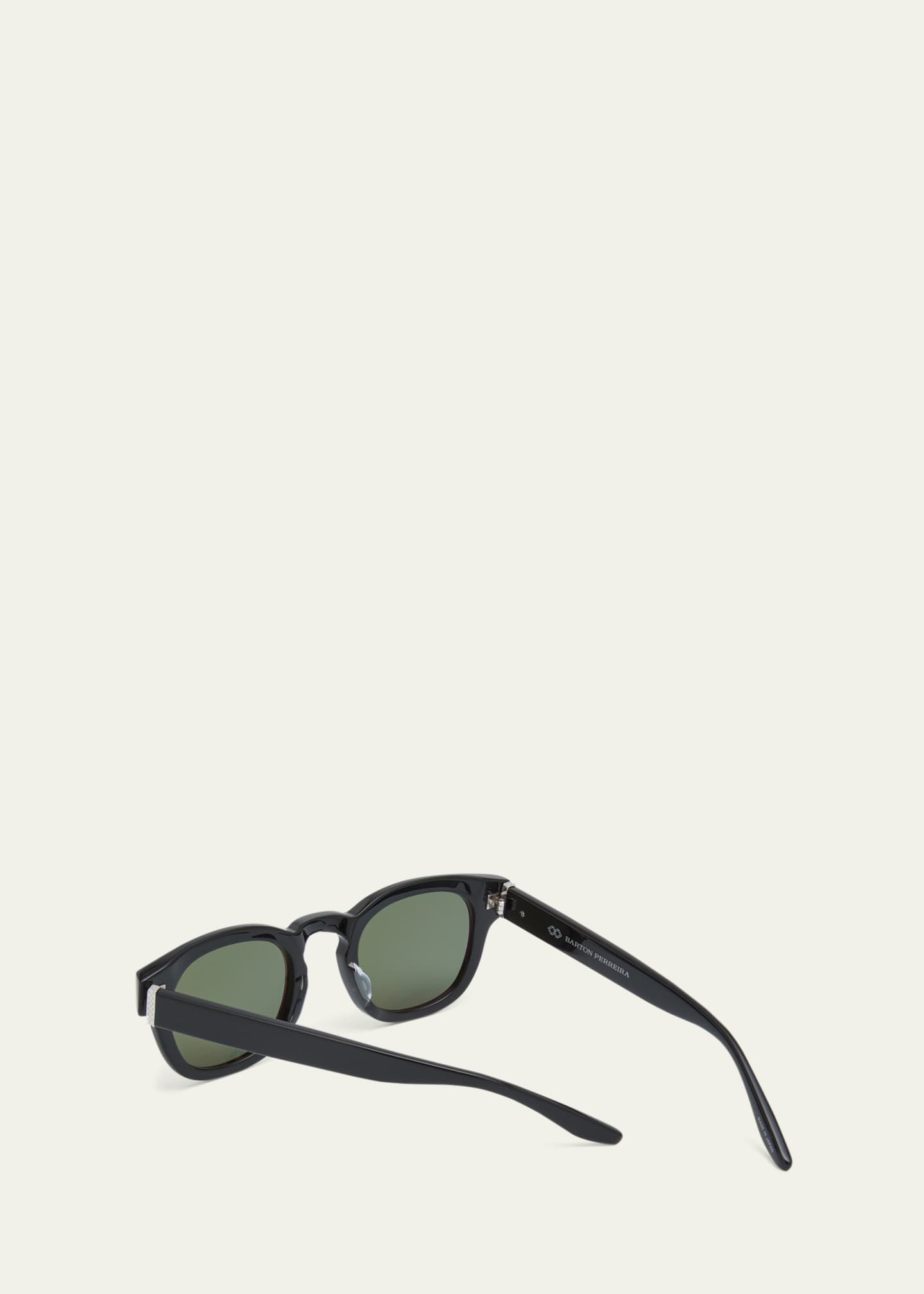 Barton Perreira Men's Demarco Keyhole-Bridge Acetate Rectangle Sunglasses Image 2 of 5