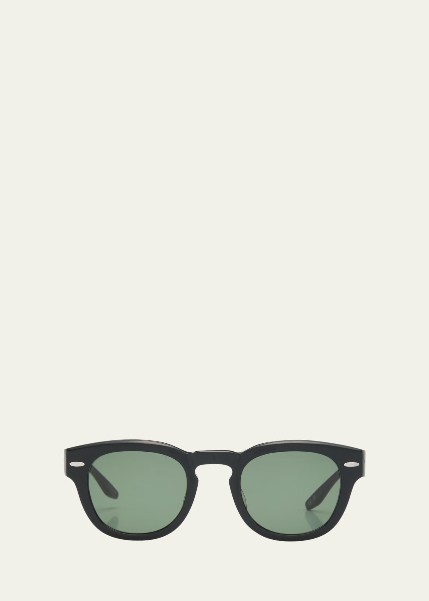 Barton Perreira Men's Demarco Keyhole-Bridge Acetate Rectangle Sunglasses Image 1 of 5
