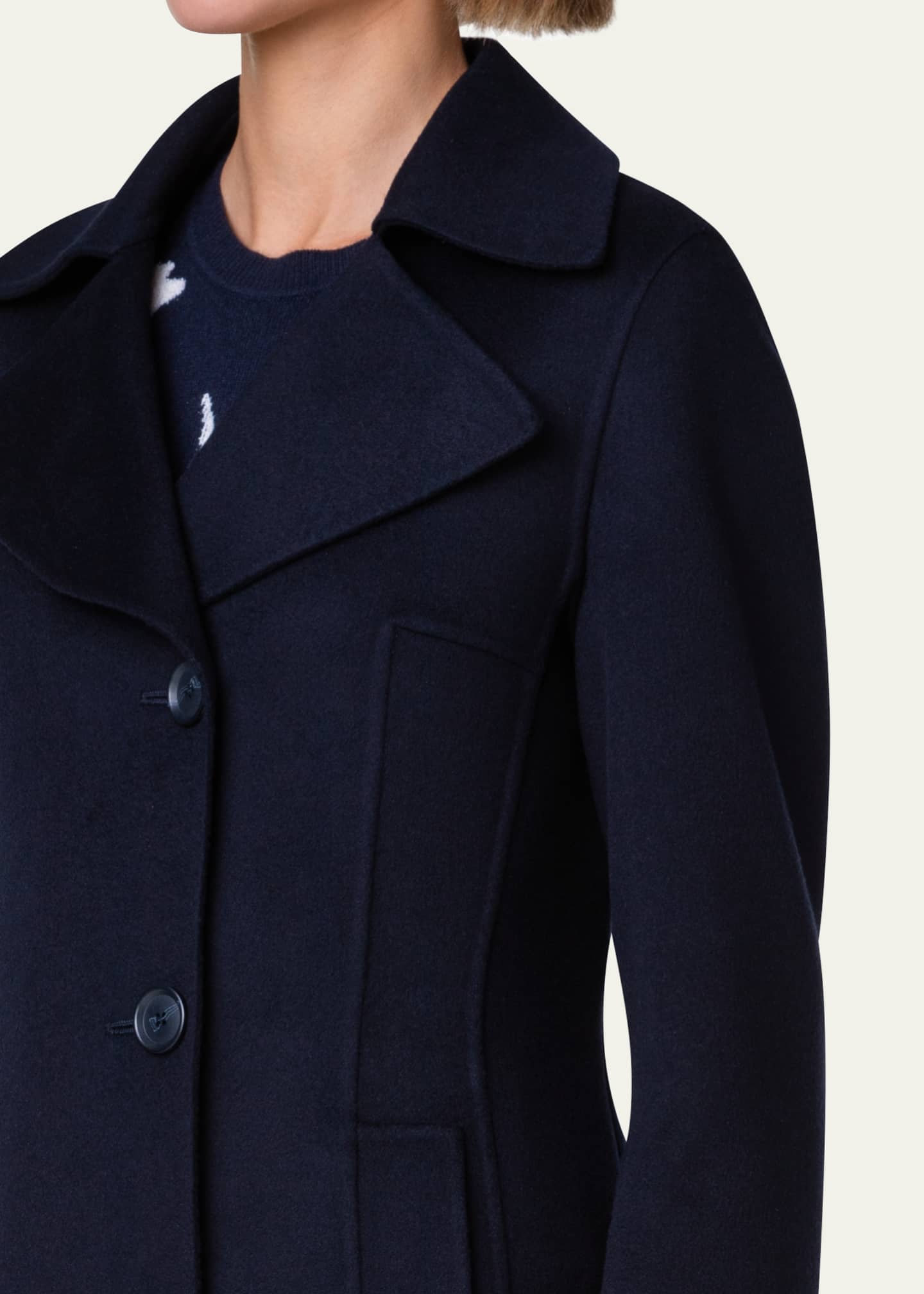 Akris Cashmere Double-Face Single-Breasted Long Coat - Bergdorf Goodman