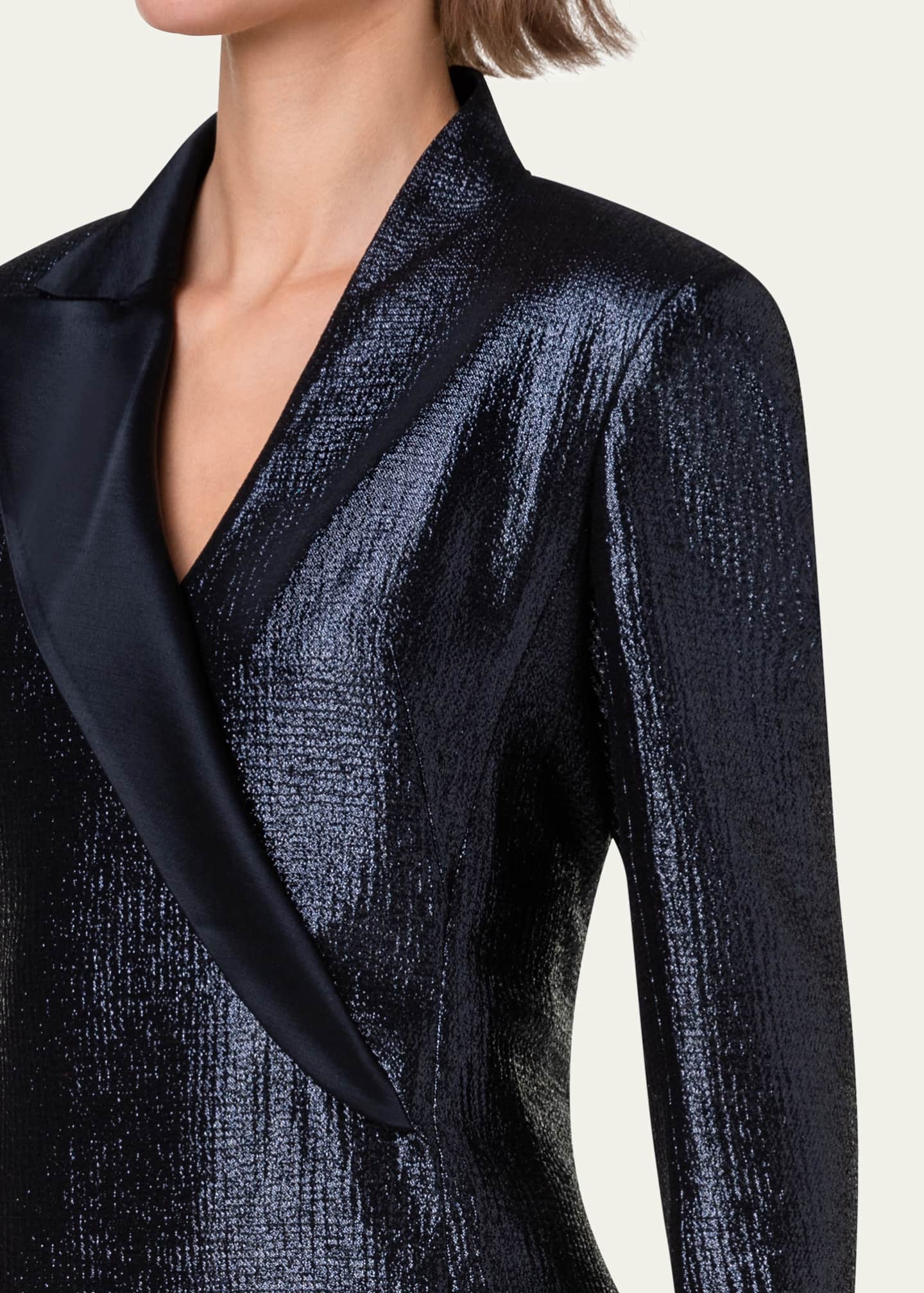 Metallic tuxedo dress shop