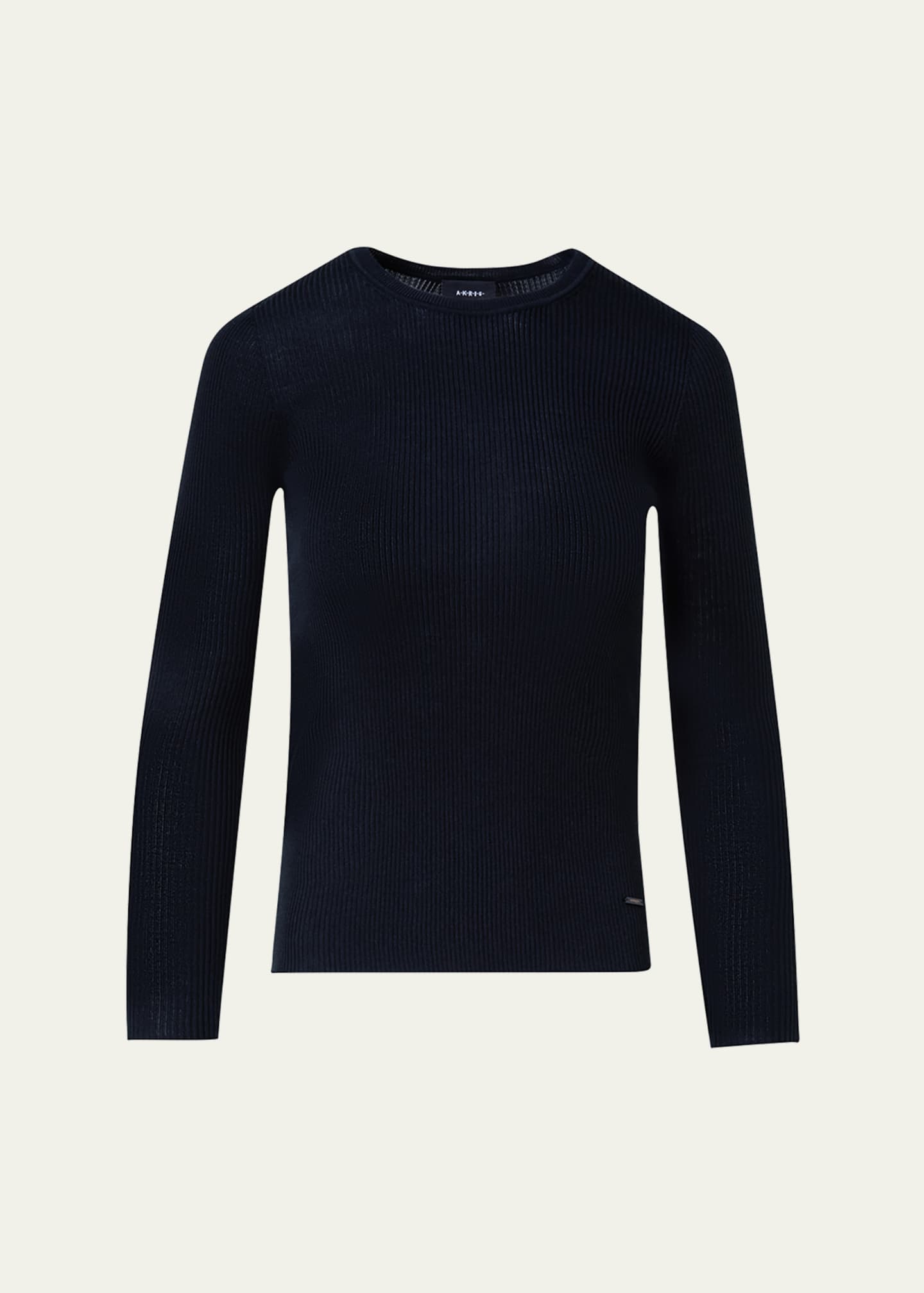 Akris Silk Cotton Seamless Rib Fitted Sweater Bergdorf Goodman