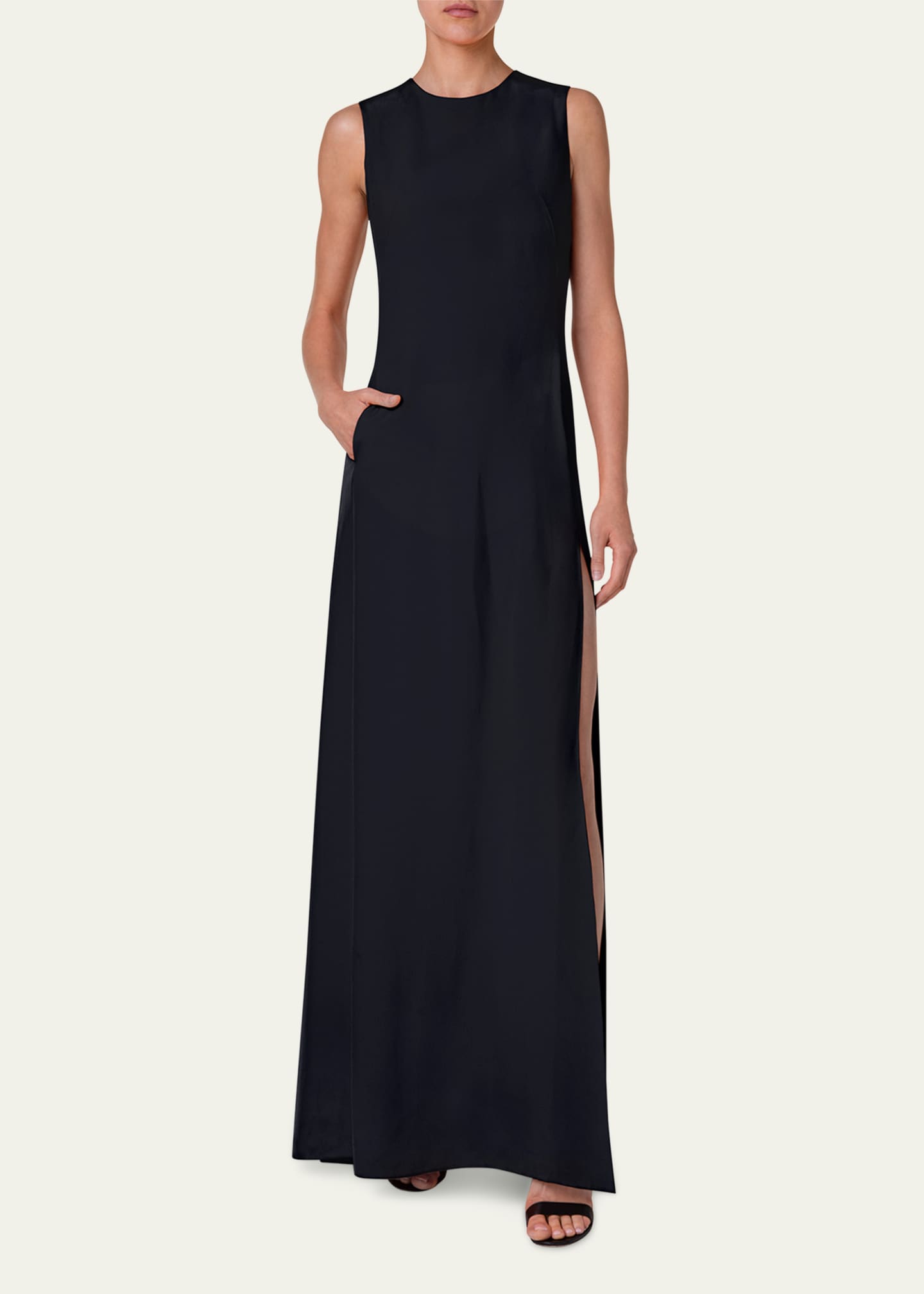 Akris Sleeveless Crepe Gown - Bergdorf Goodman