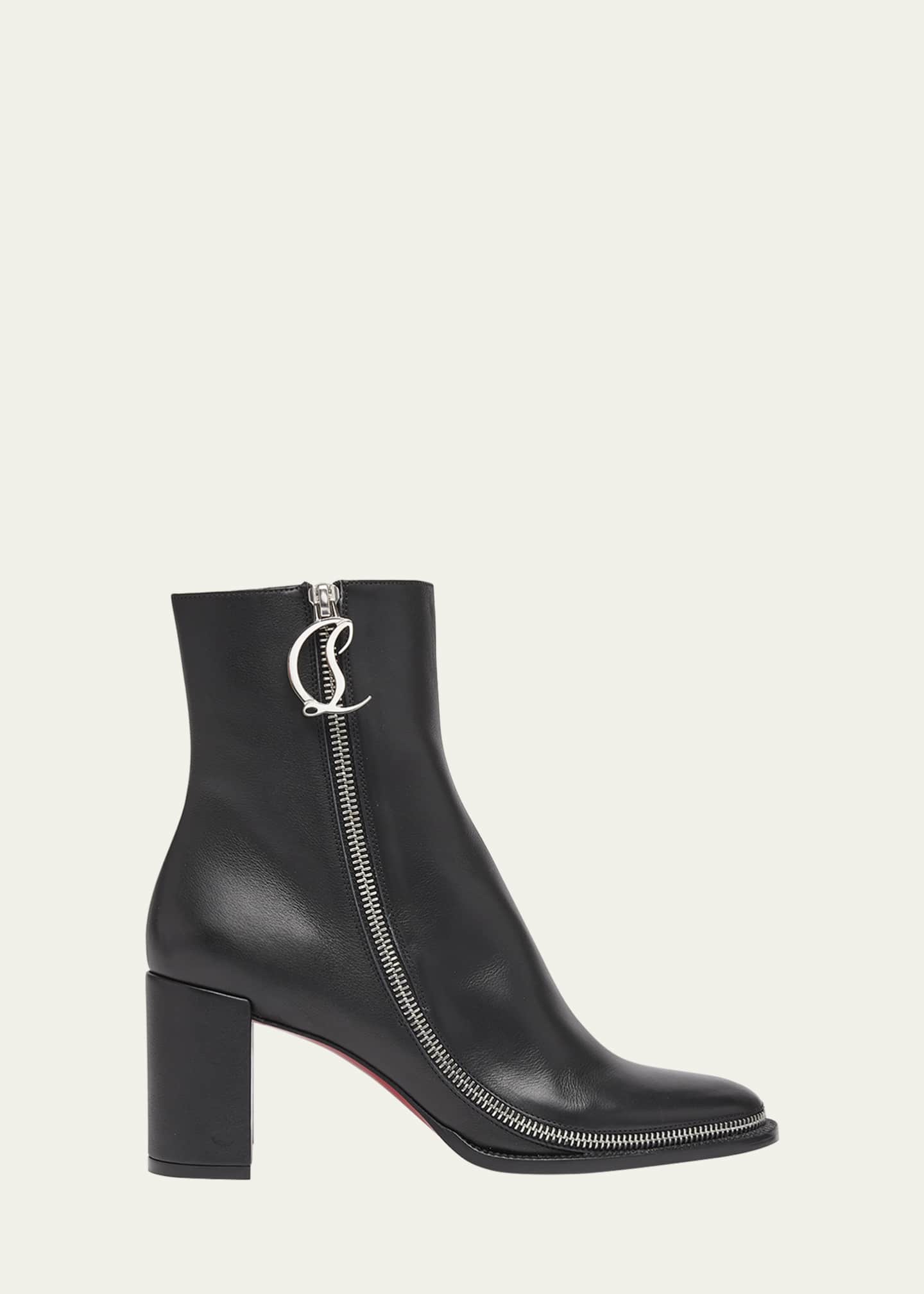 Christian louboutin zipper best sale heel