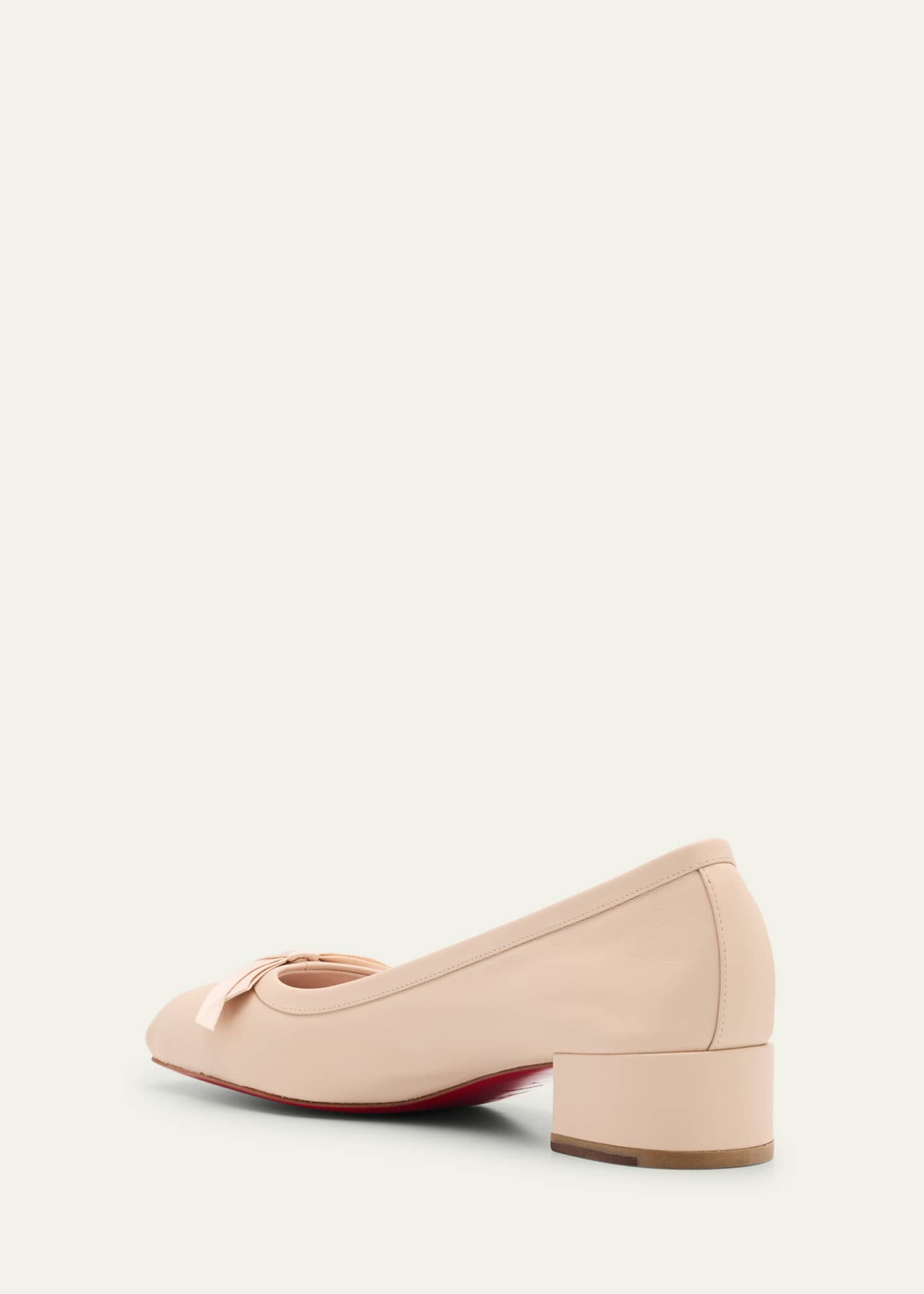 Christian Louboutin Mamaflirt Leather Red Sole Ballerina Pumps Image 4 of 6