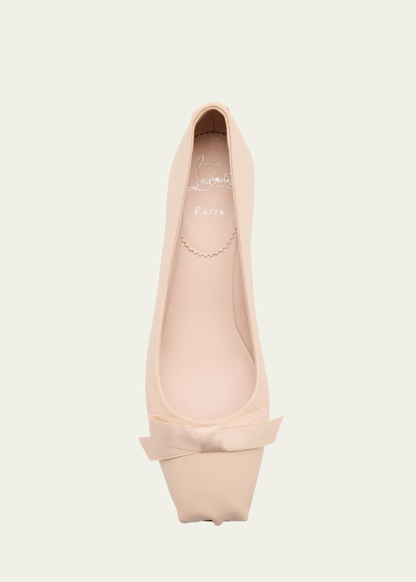Christian Louboutin Mamaflirt Leather Red Sole Ballerina Pumps Image 6 of 6