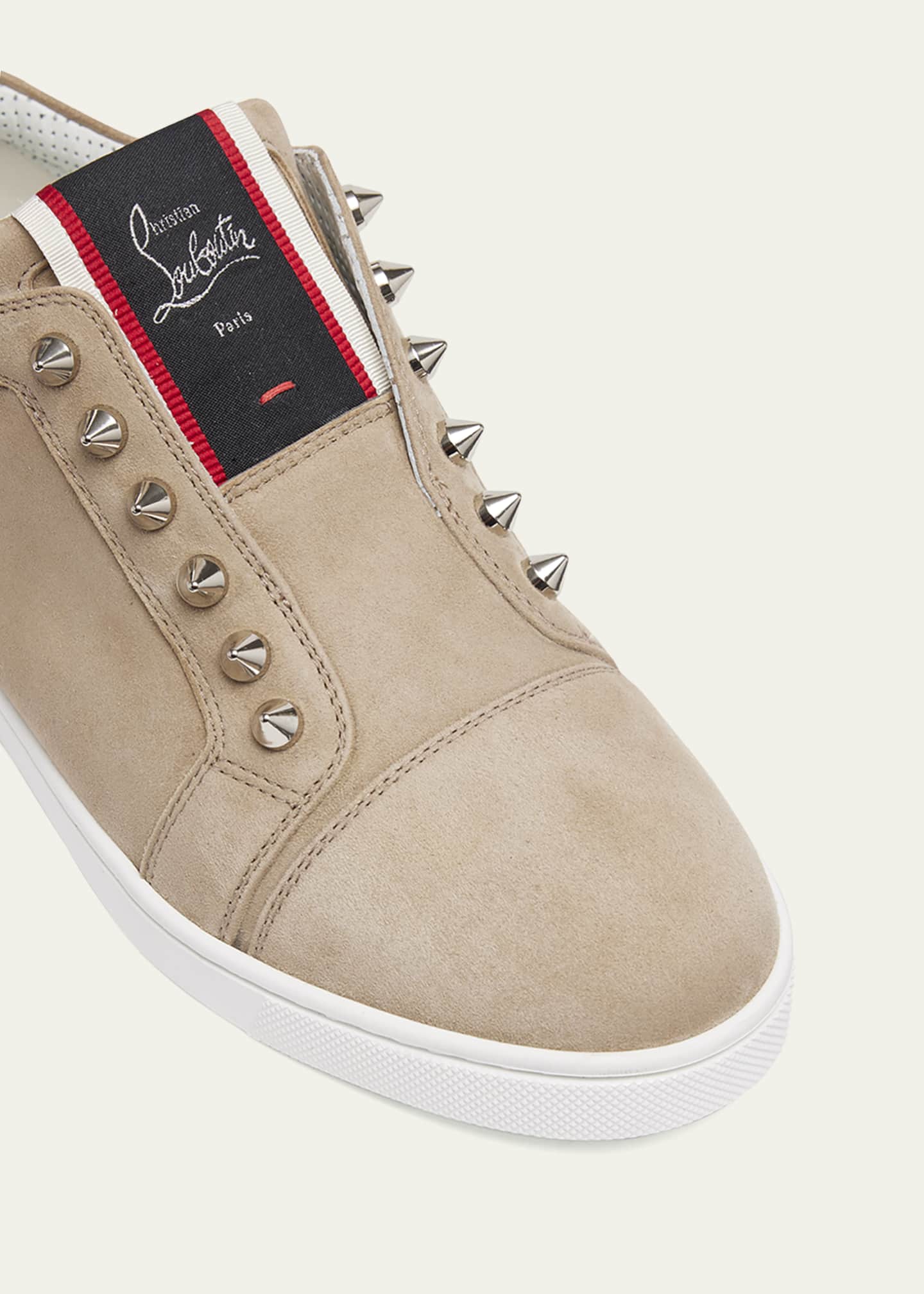 Red suede slip on sneaker hotsell