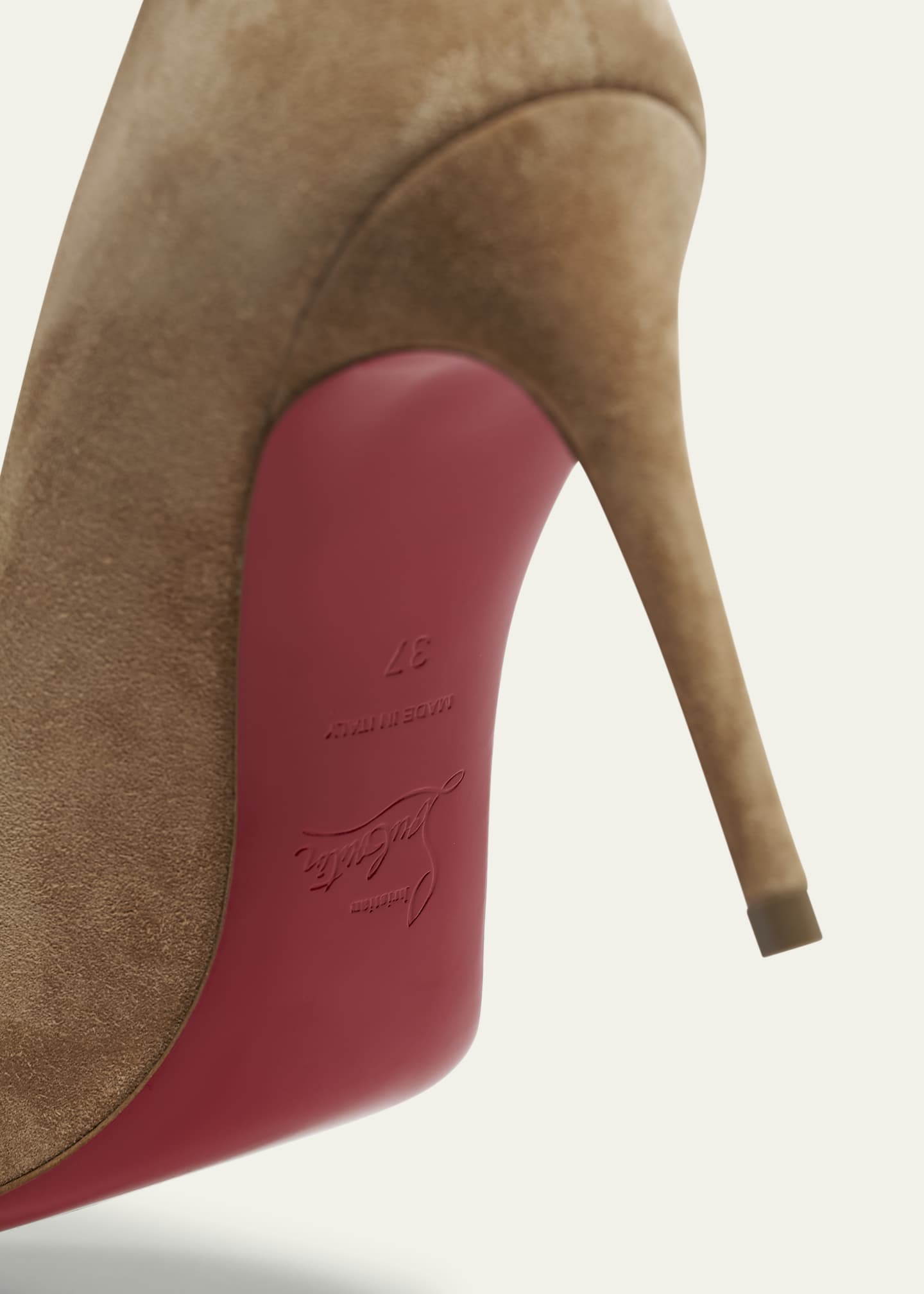 Christian Louboutin Kate Suede Red Sole Classic Pumps Image 5 of 6