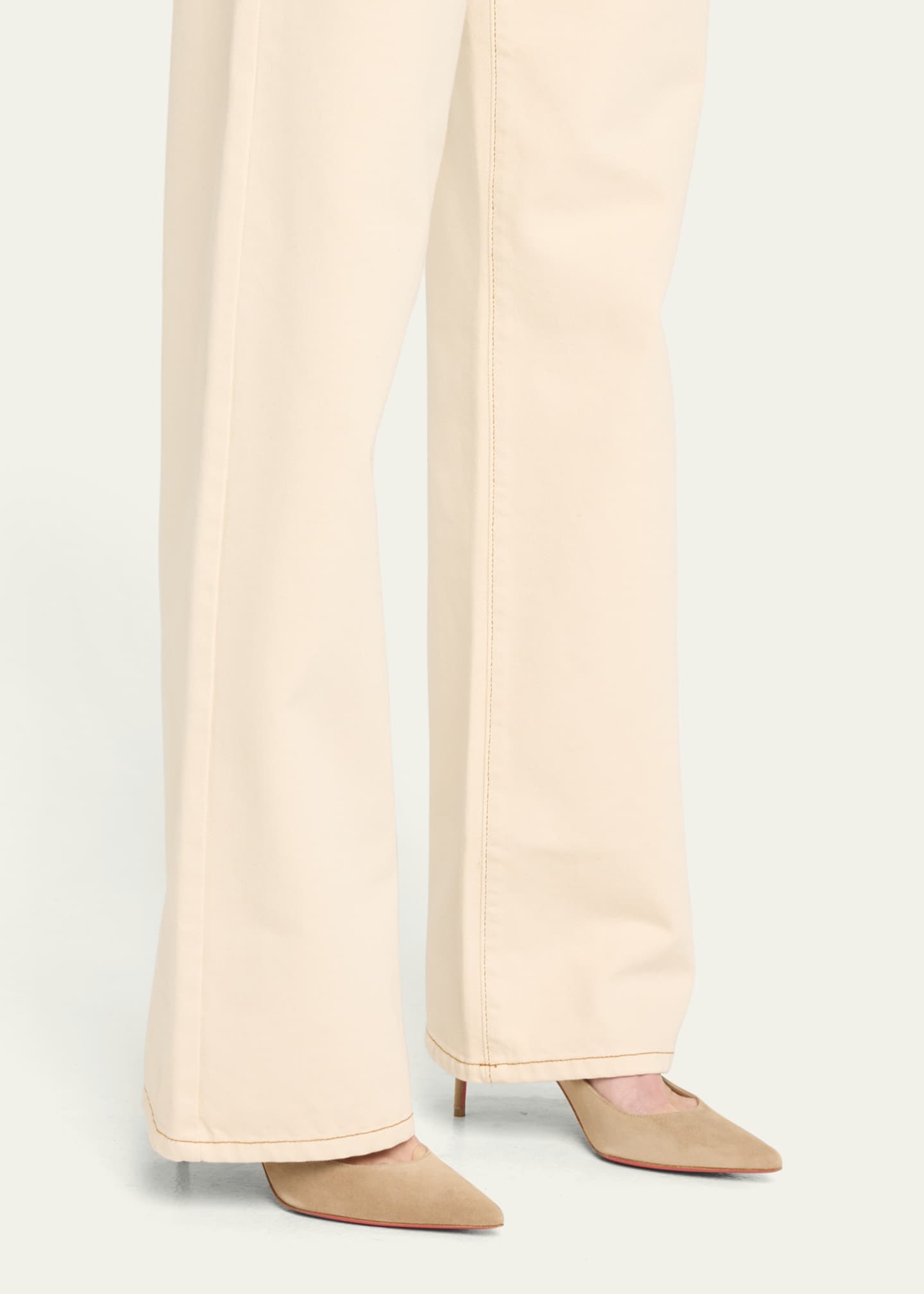 Cream red cheap bottoms