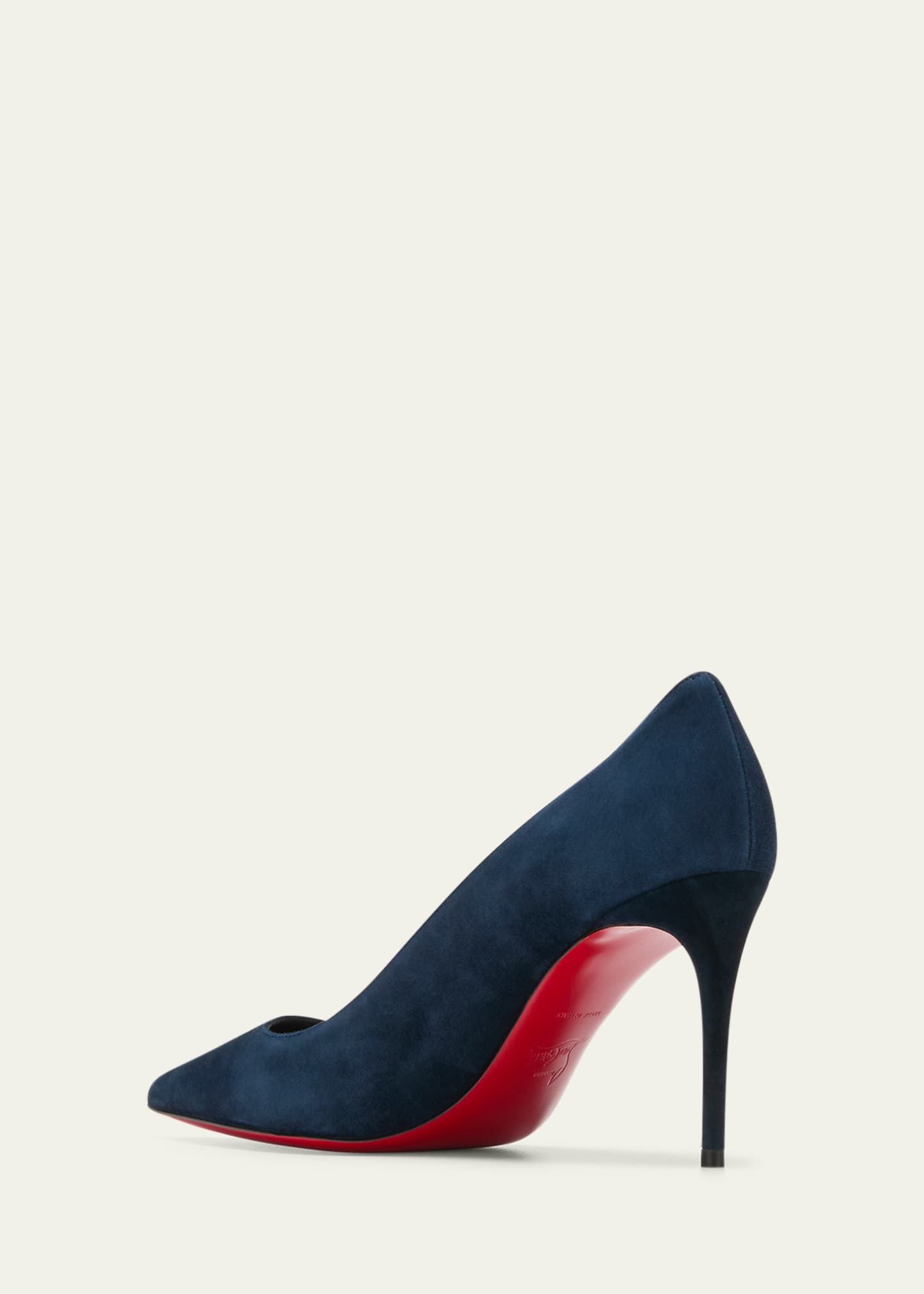 Christian Louboutin Kate Suede Red Sole Classic Pumps Image 4 of 6