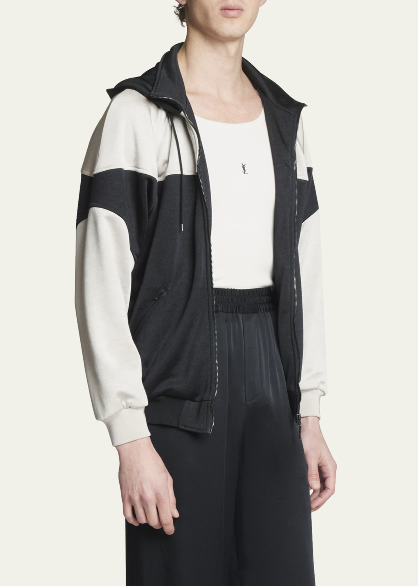 Saint laurent zip hoodie sale