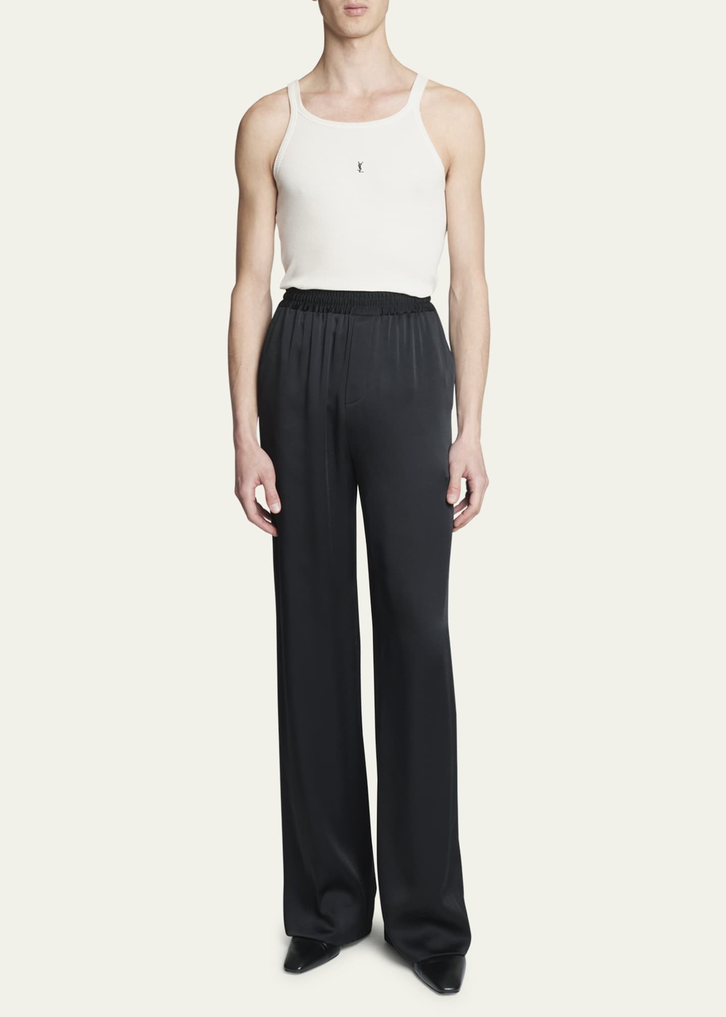 Saint Laurent Men's Satin Jogger Pants - Bergdorf Goodman