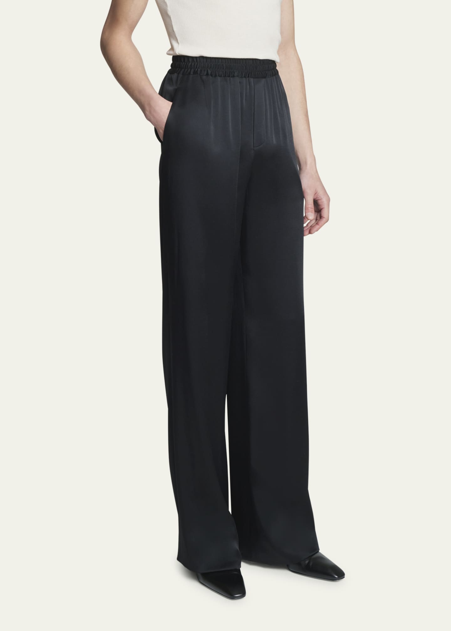 Saint Laurent Men's Satin Jogger Pants Image 4 of 5