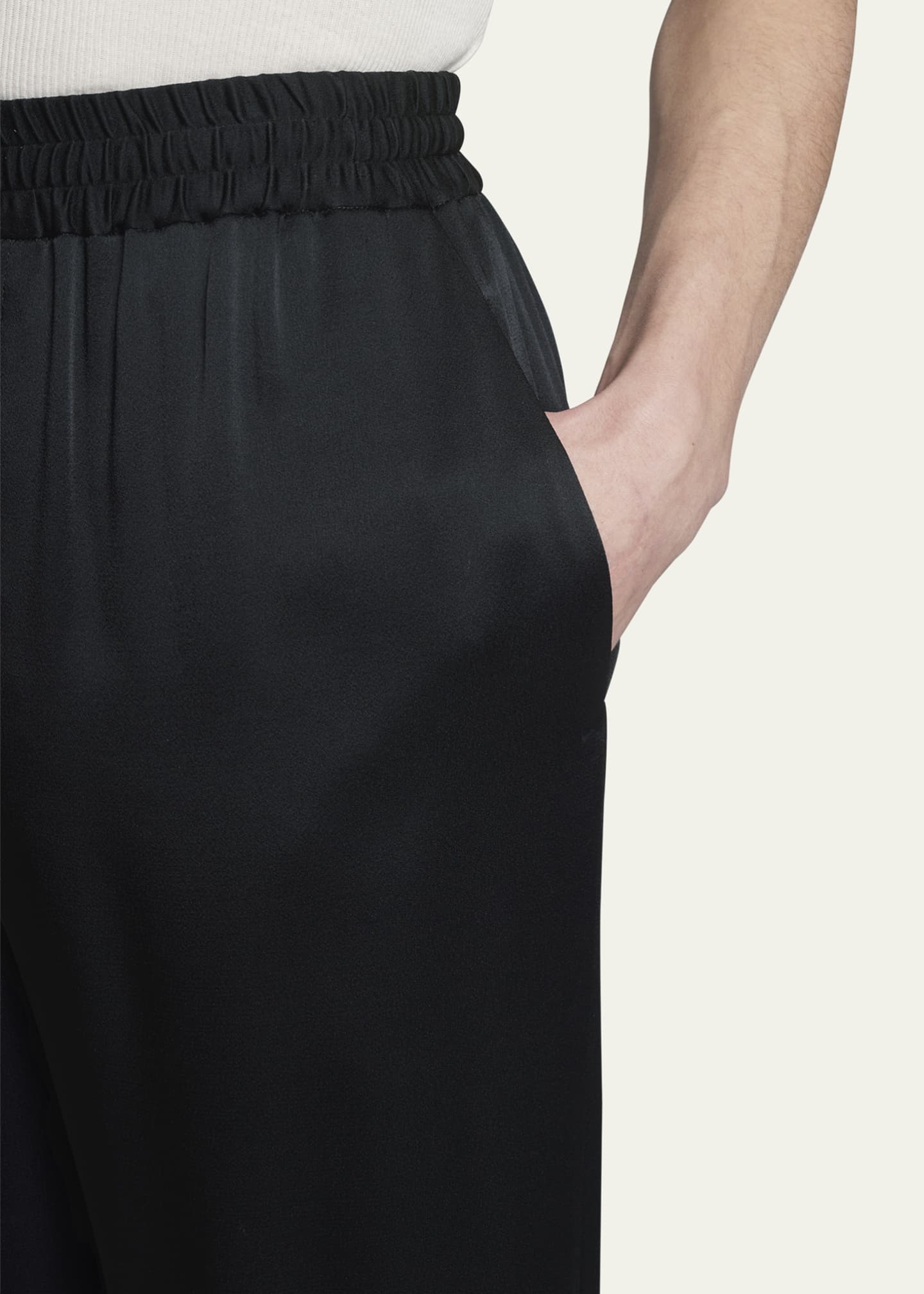 Saint Laurent Men's Satin Jogger Pants Image 5 of 5