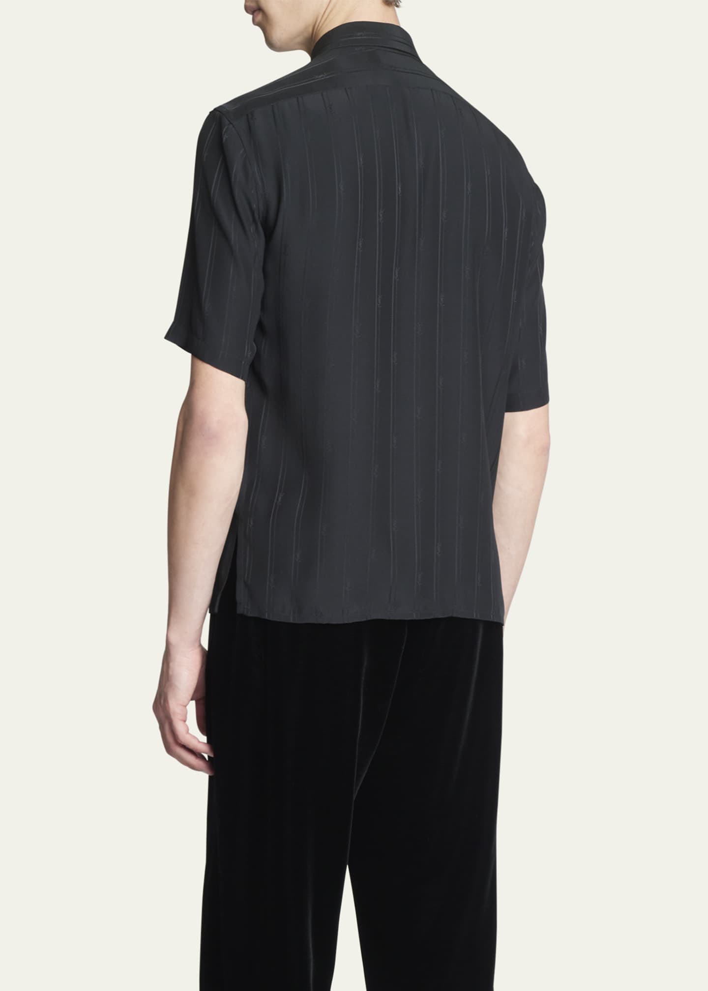 Saint Laurent Men s YSL Tonal Striped Dress Shirt Bergdorf Goodman