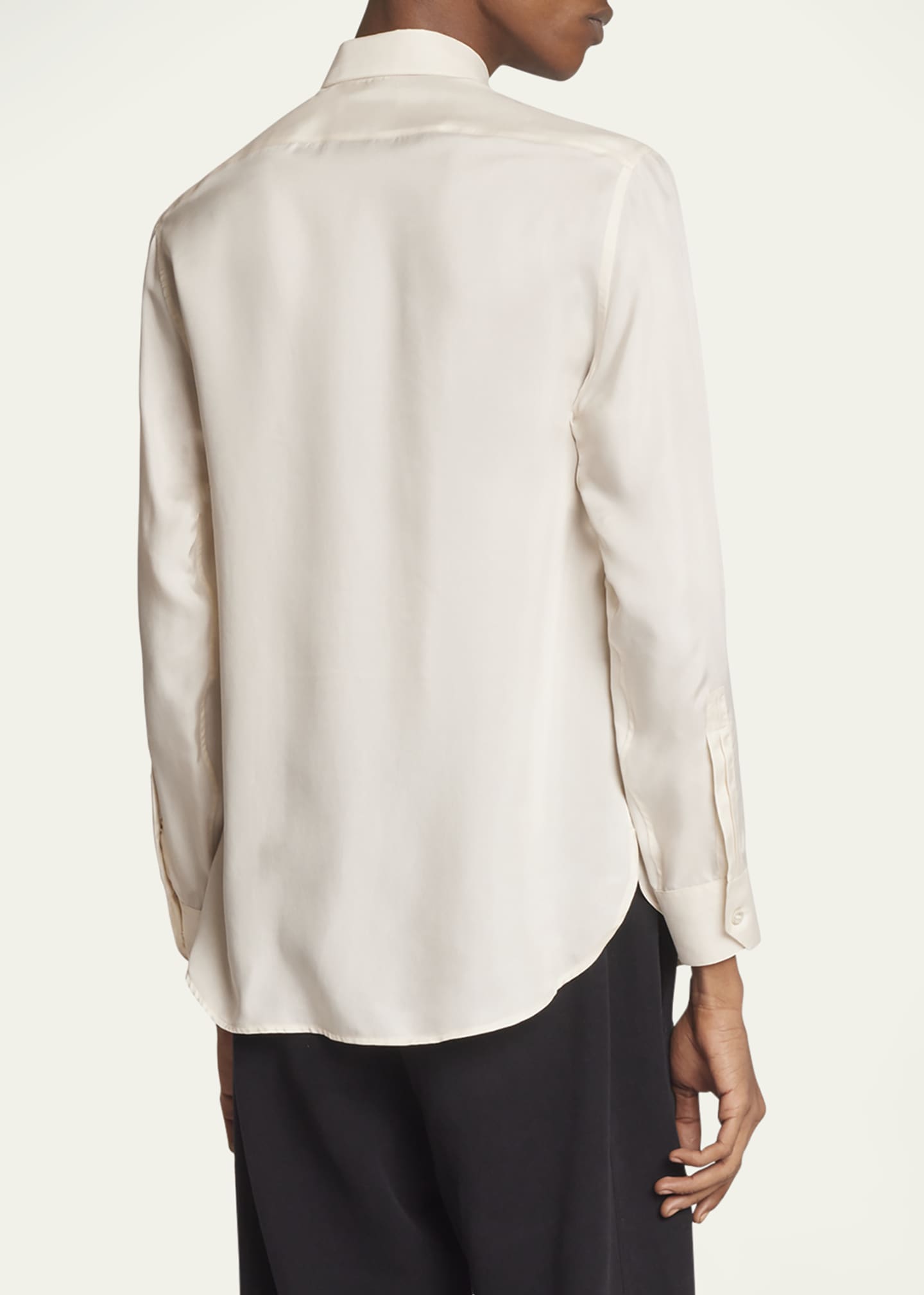 Saint Laurent Men s Yves Satin Dress Shirt Bergdorf Goodman