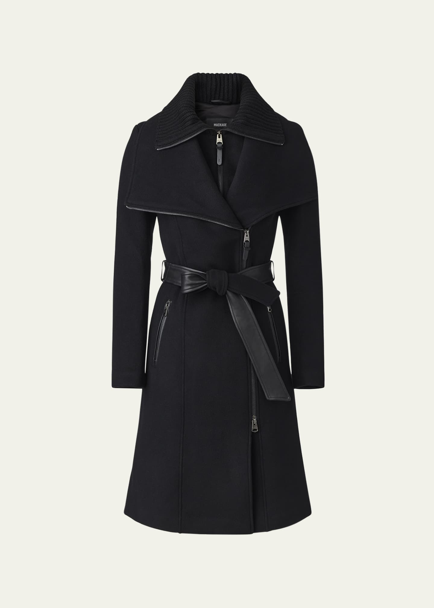 Mackage nori belted wide lapel coat cheap