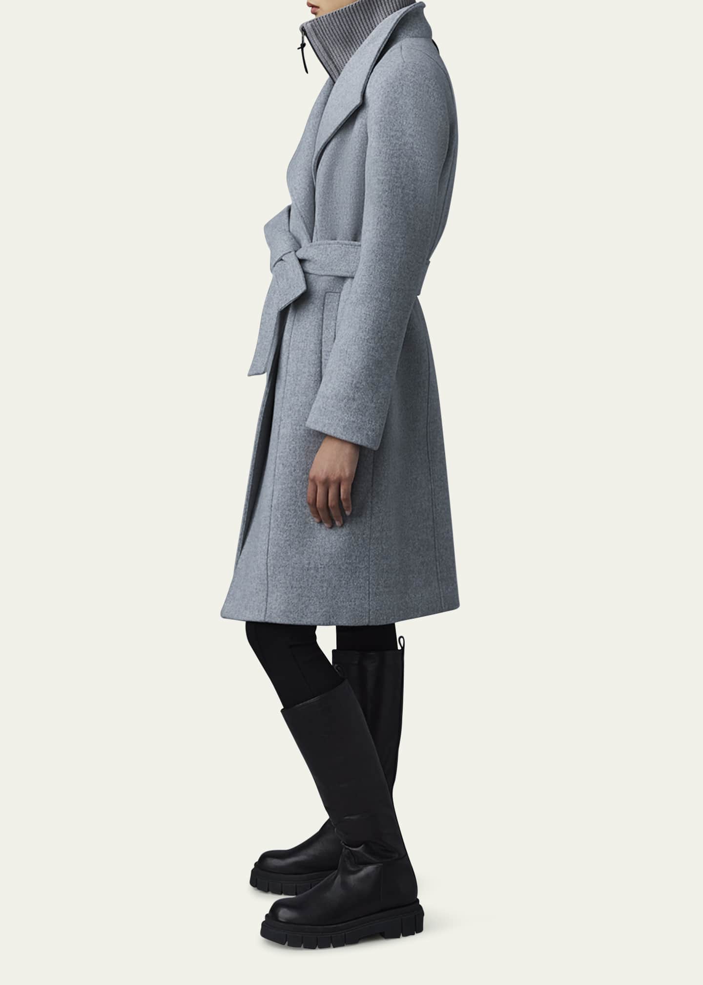 Mackage Norita Double Face Belted Wool Coat Bergdorf Goodman