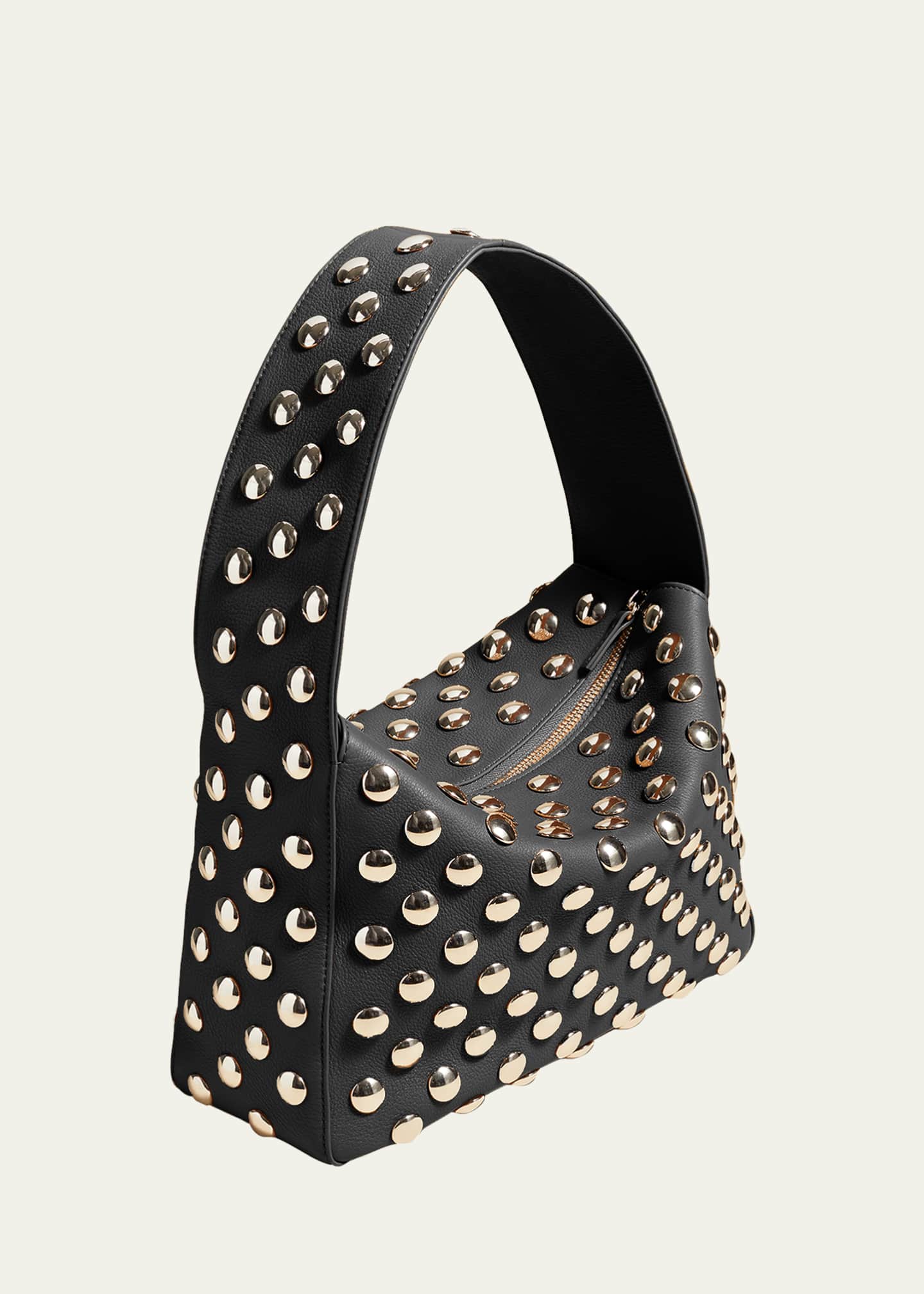 Khaite Elena Studded Leather Shoulder Bag Image 3 of 5