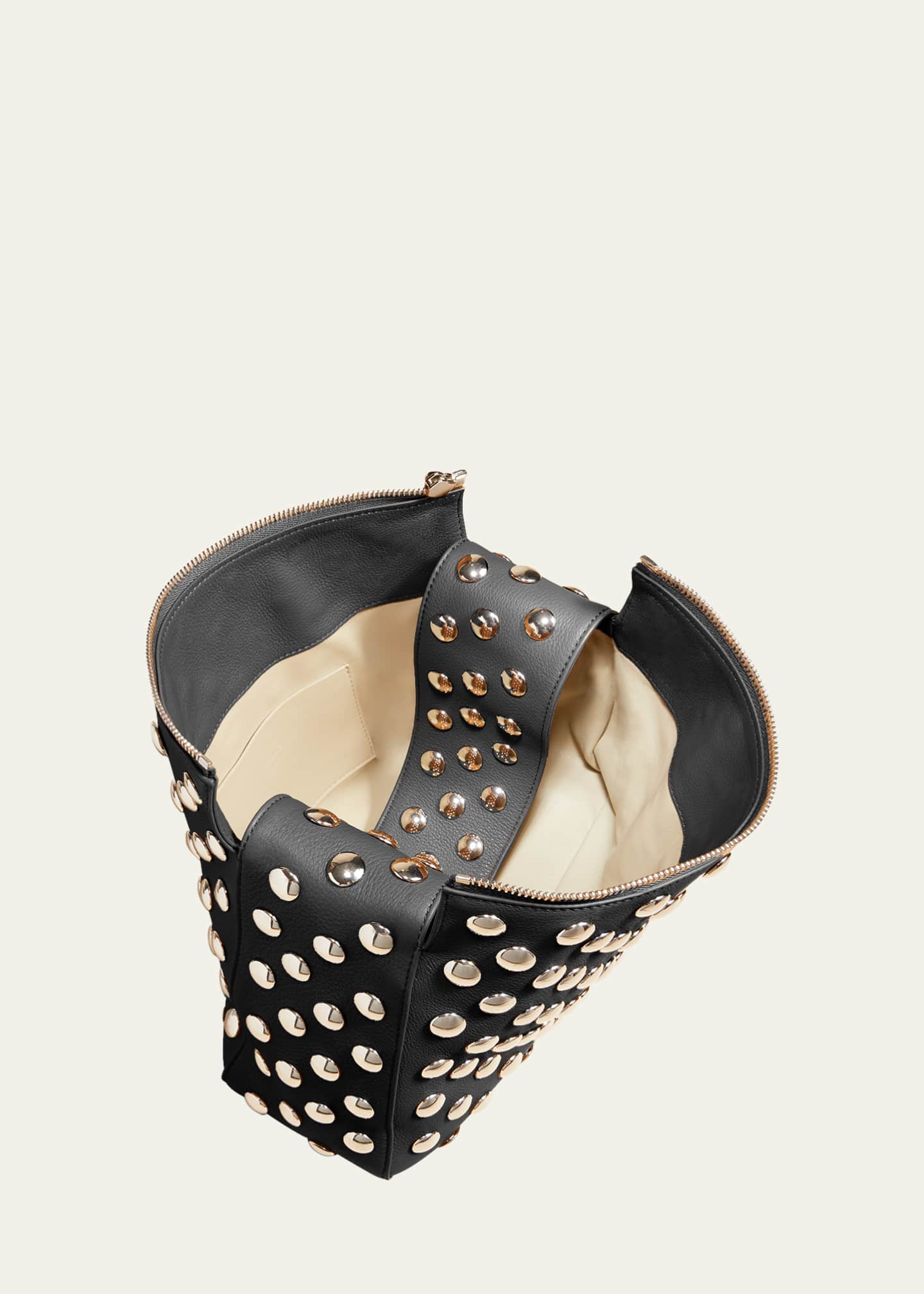 Khaite Elena Studded Leather Shoulder Bag Image 4 of 5