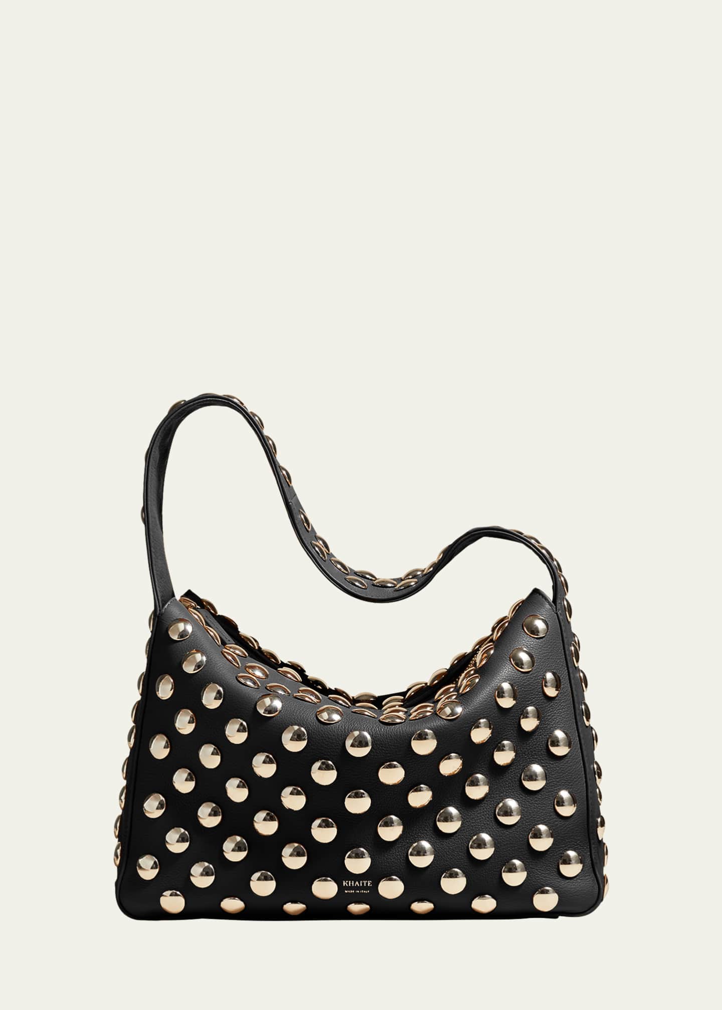 Khaite Elena Studded Leather Shoulder Bag - Bergdorf Goodman