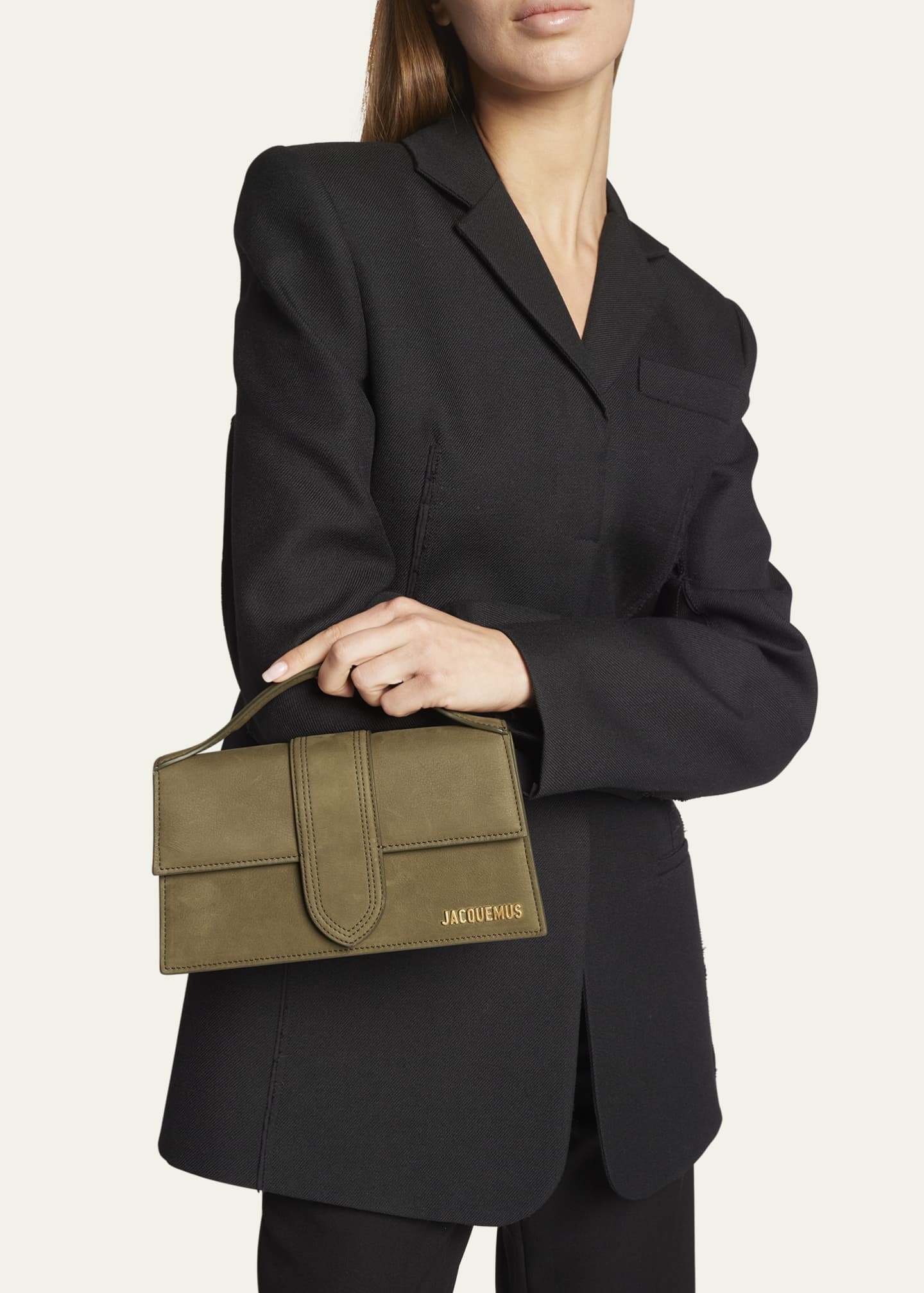 Jacquemus le grand bambino suede bag deals