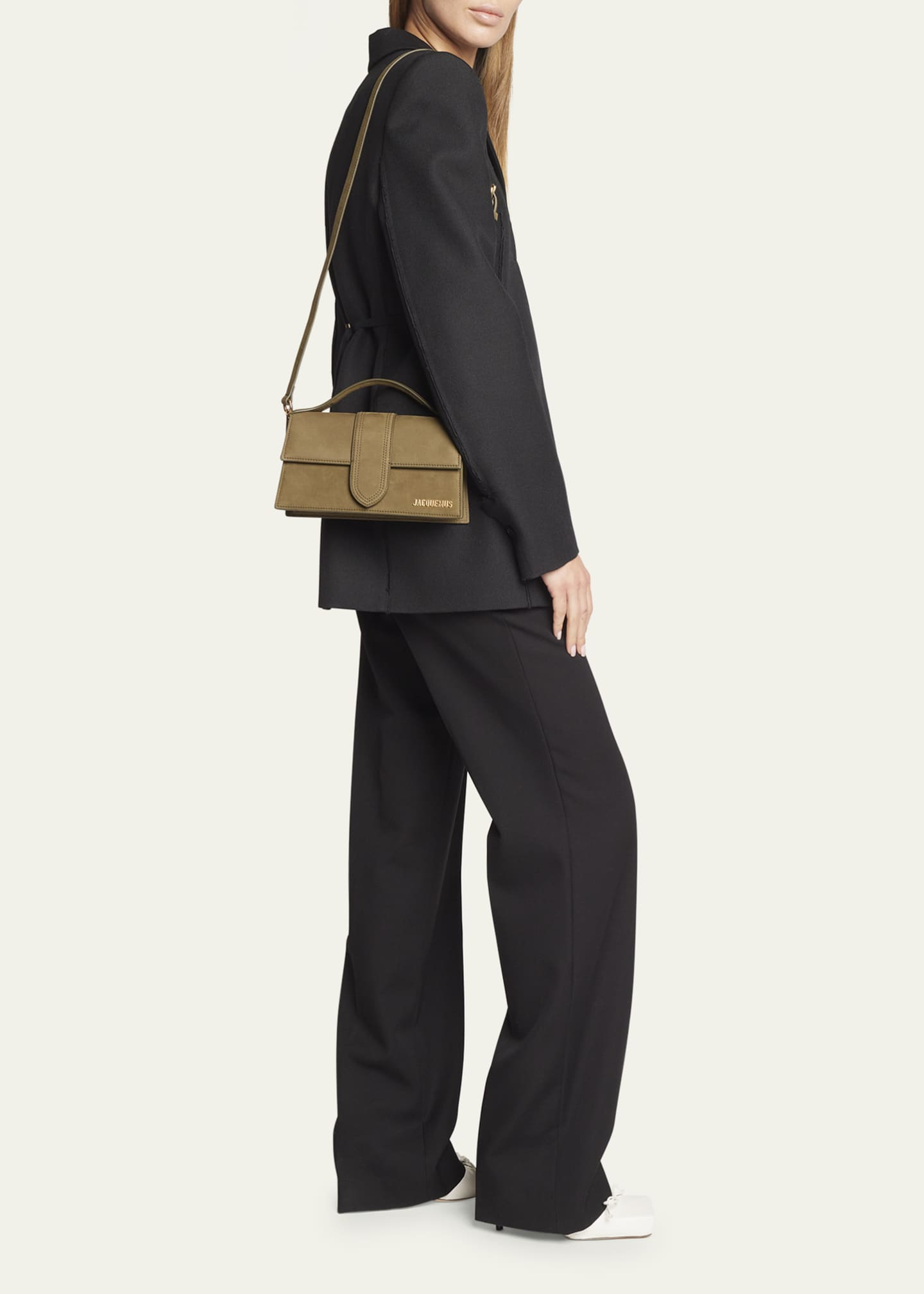 Jacquemus Le Grand Bambino Nubuck Crossbody Flap Bag Bergdorf Goodman