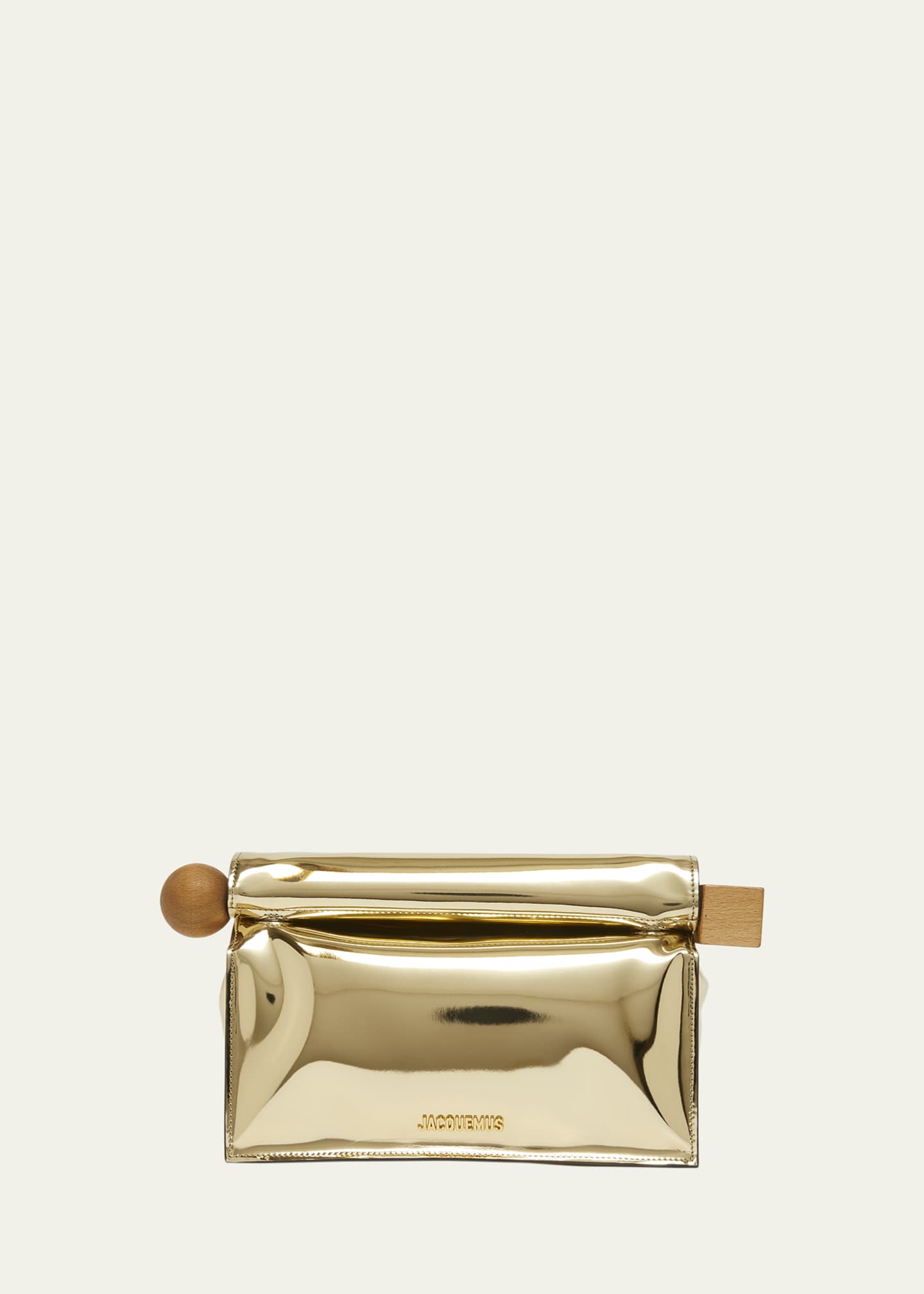 Jacquemus La Pochette Rond Metallic Clutch Bag Image 1 of 5