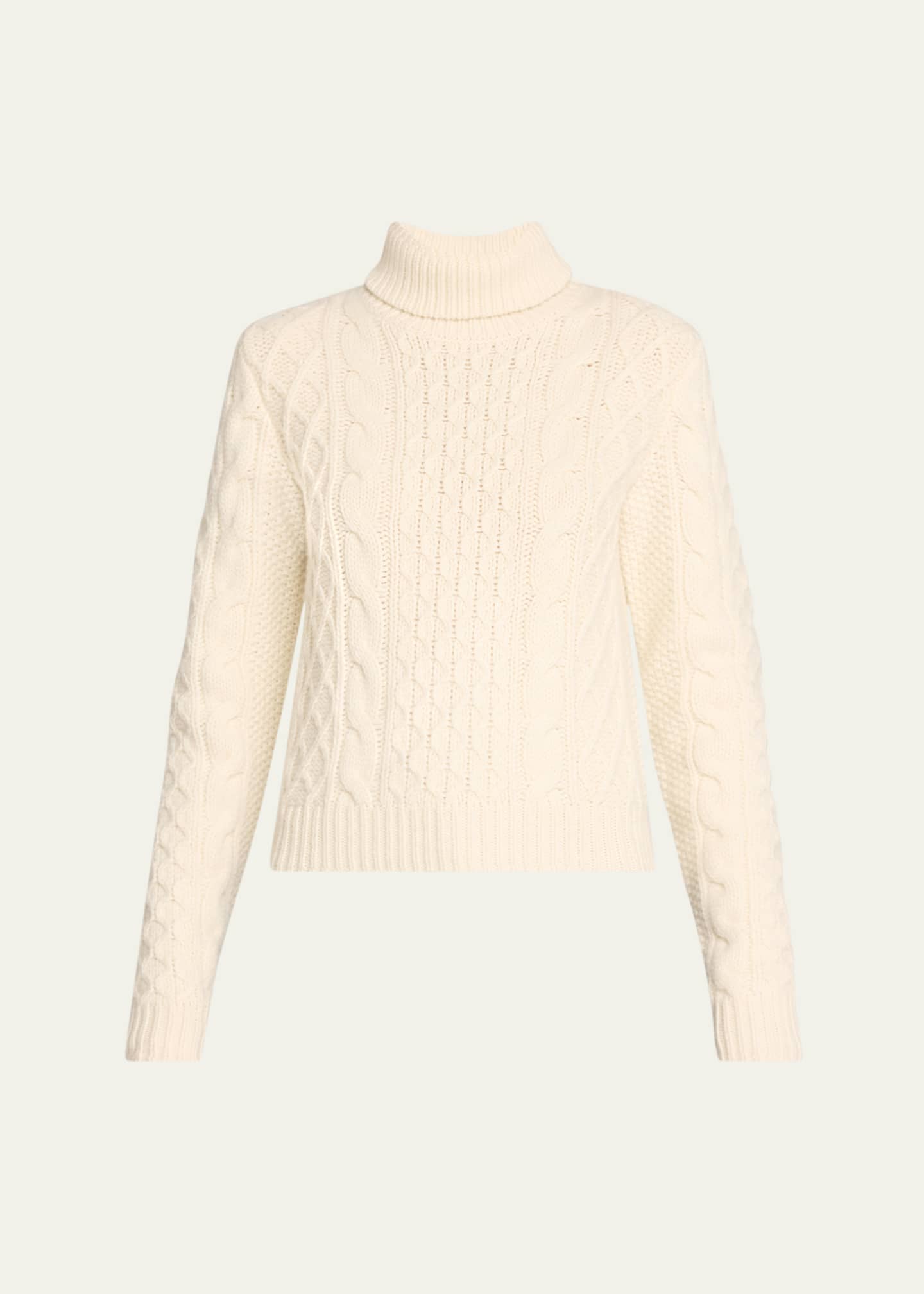 Nili Lotan Andrina Cable Cashmere Wool Turtleneck Sweater Bergdorf Goodman